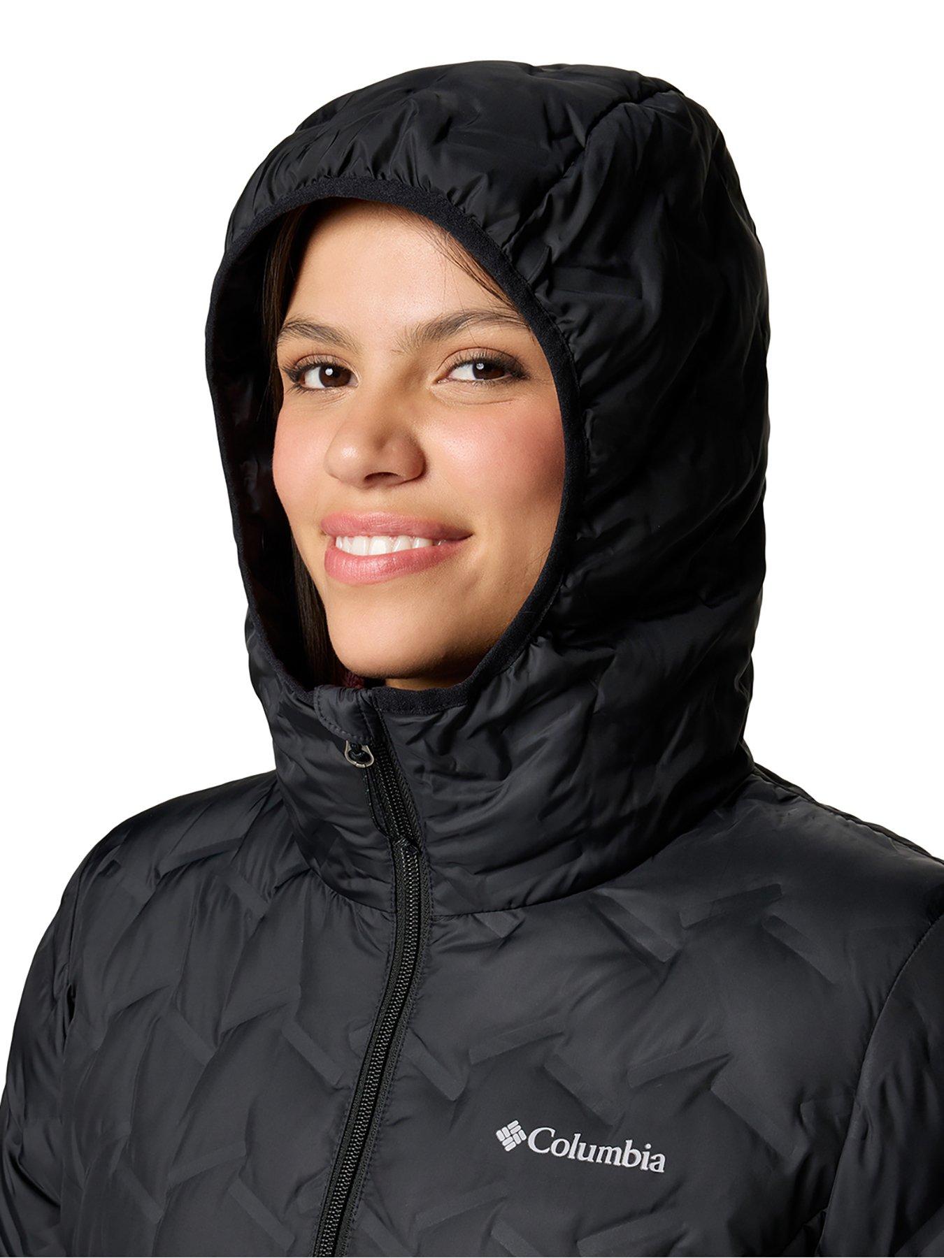  image of columbia-womens-delta-ridge-ii-long-down-jacket-black