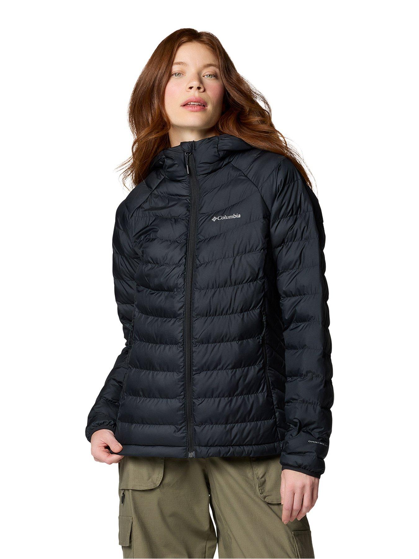  image of columbia-womens-powder-lite-ii-hooded-jacket-black