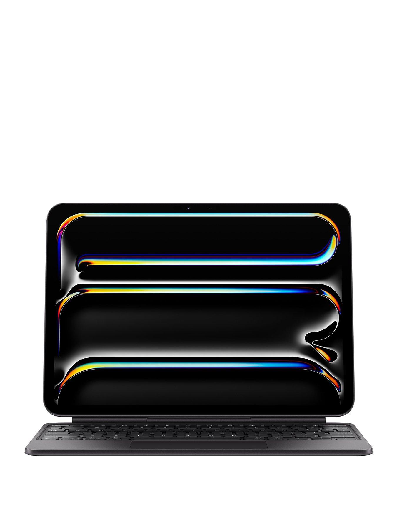 front image of apple-magic-keyboard-for-ipad-pro-11-inch-m4-british-english-black