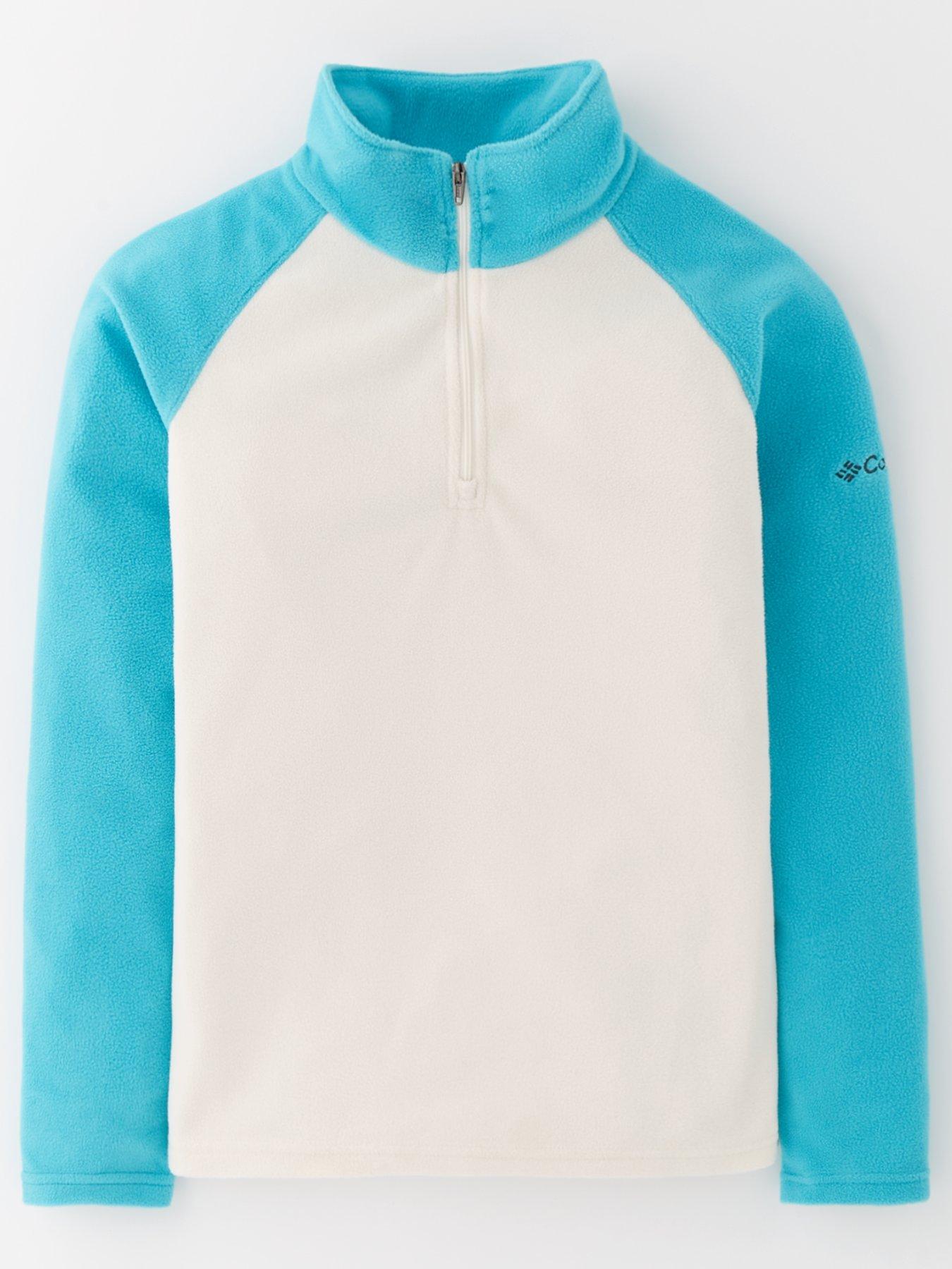 undefined Youth Girls Glacial Fleece Half Zip - White