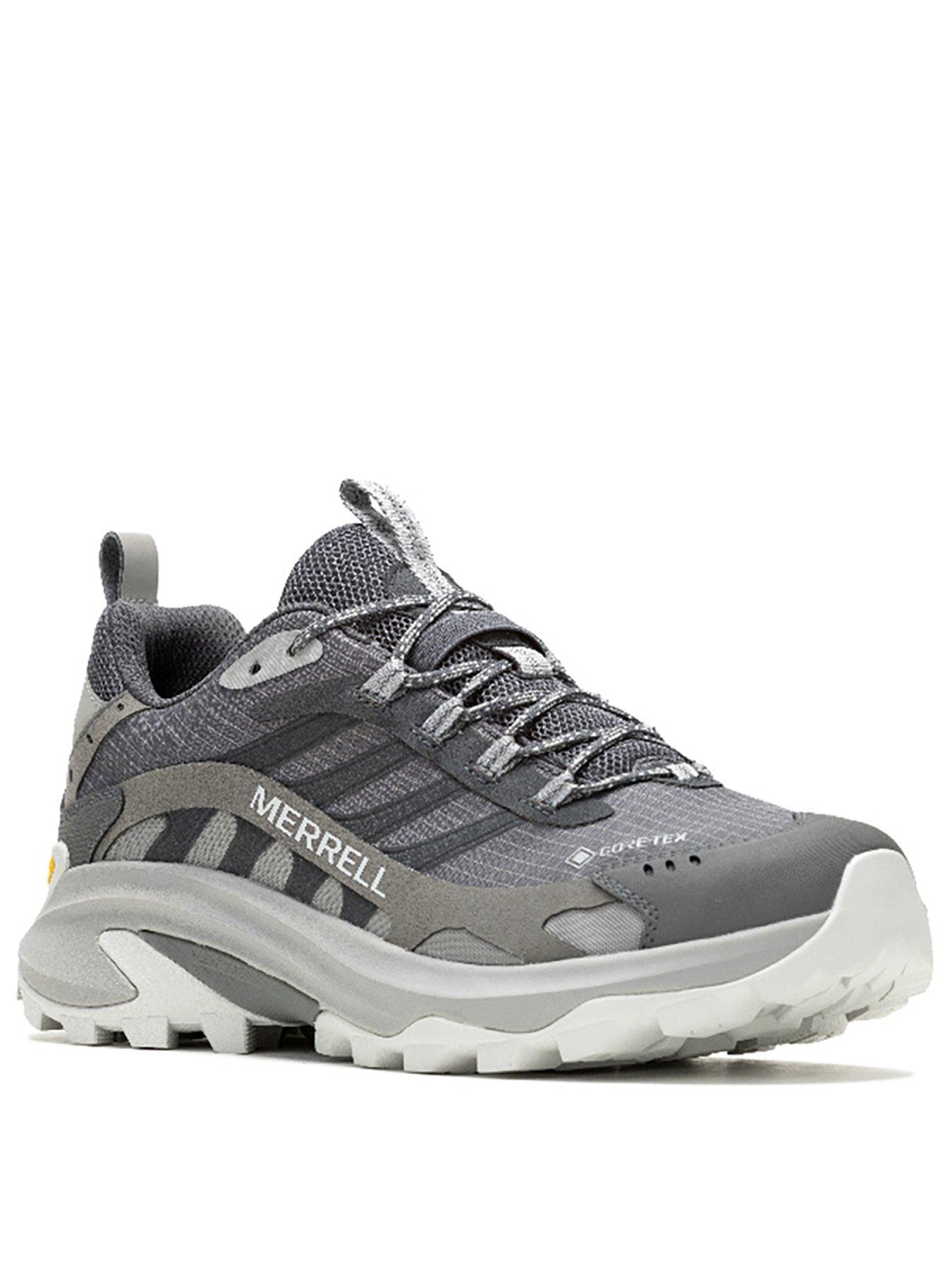 Merrell Mens Moab Speed Goretex Hiking Shoes - Grey | Littlewoods