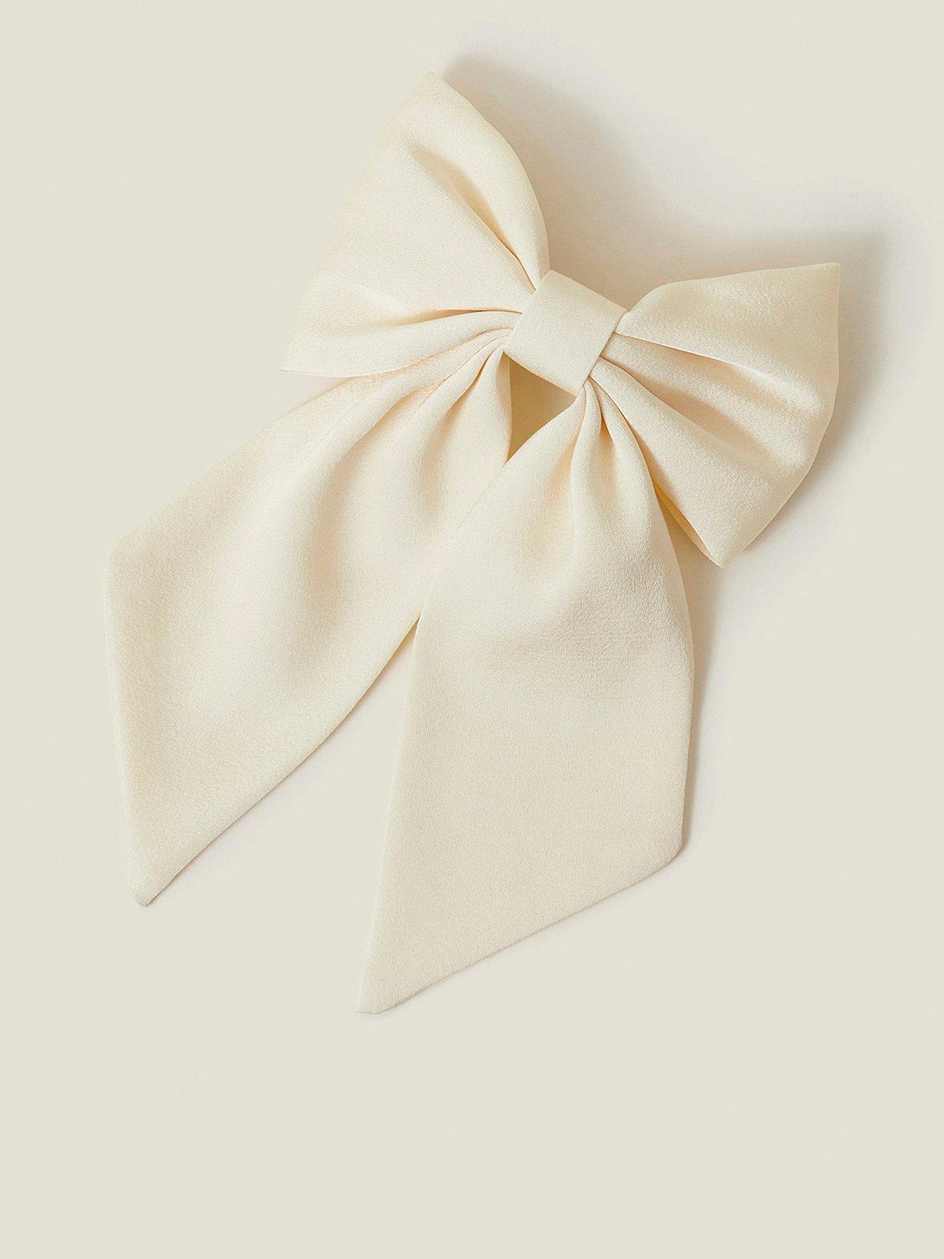 Image 1 of 4 of Accessorize Satin Bow Hair Clip