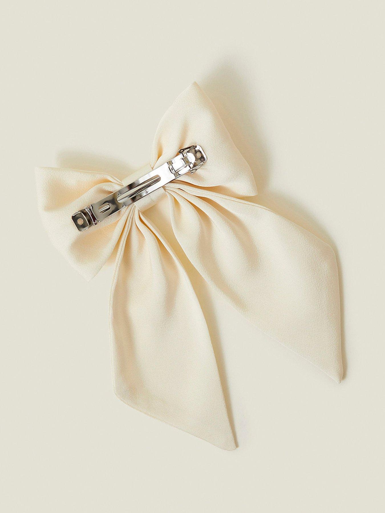 Image 3 of 4 of Accessorize Satin Bow Hair Clip
