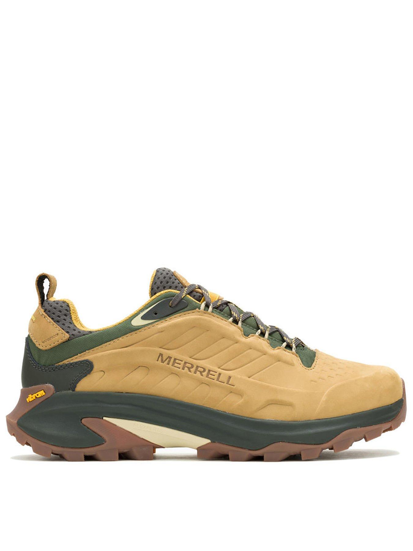 undefined Mens Moab Speed 2 Leather Waterproof Hiking Shoes - Tan - Brown