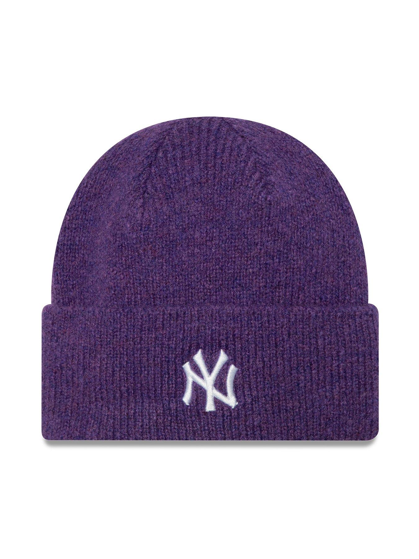 New Era Ladies Ny Yankees Beanie- Purple