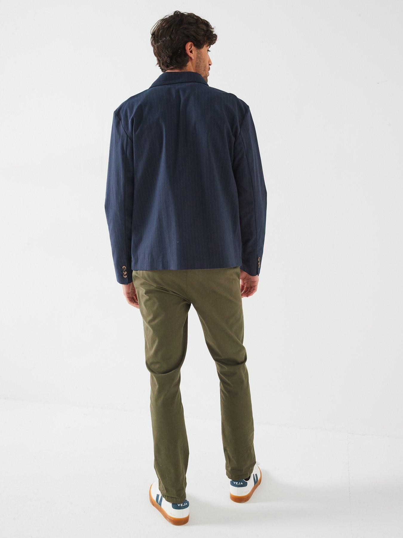  image of only-sons-only-amp-sons-pinstripe-chore-jacket-navy
