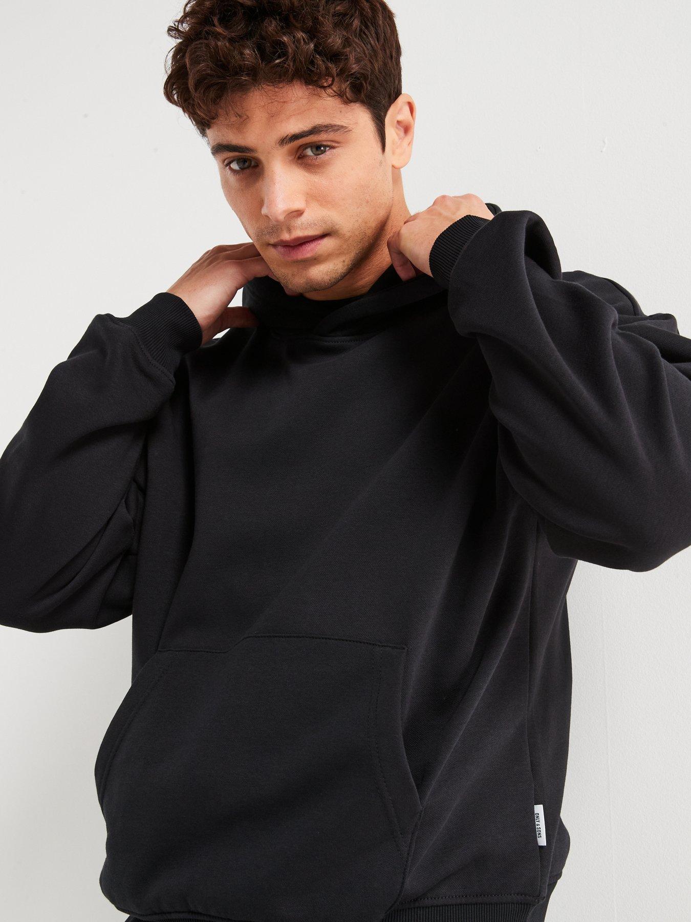  image of only-sons-relaxed-fit-overhead-hoodie-black