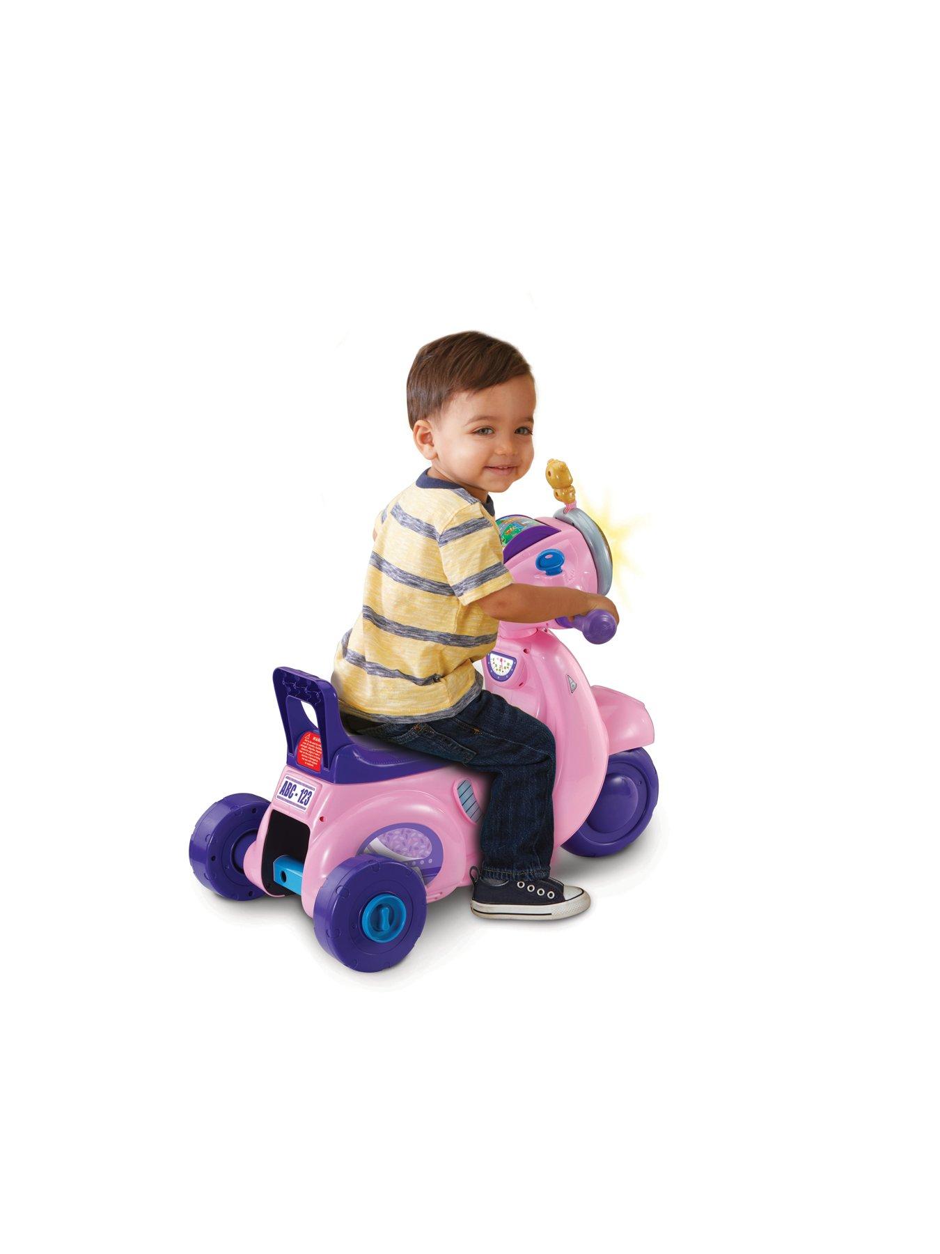 Image 2 of 7 of VTech Baby Light-Up 2-in-1 Ride &amp; Balance Scooter Ride-On - Pink