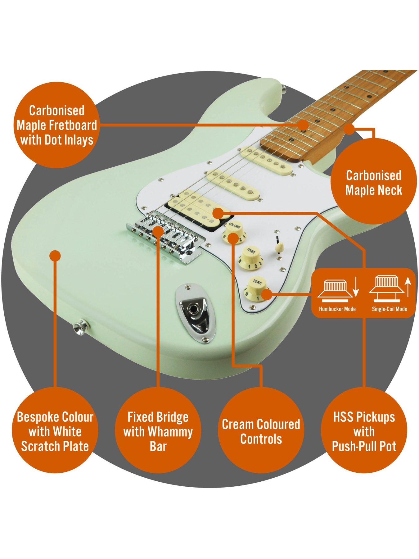  image of 3rd-avenue-stateside-electric-guitar-pack-liberty-green