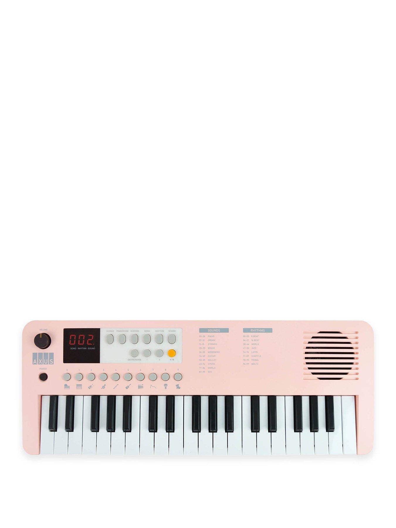Image 1 of 4 of Axus Axus 37-Note Mini Keyboard for Beginners - Pink