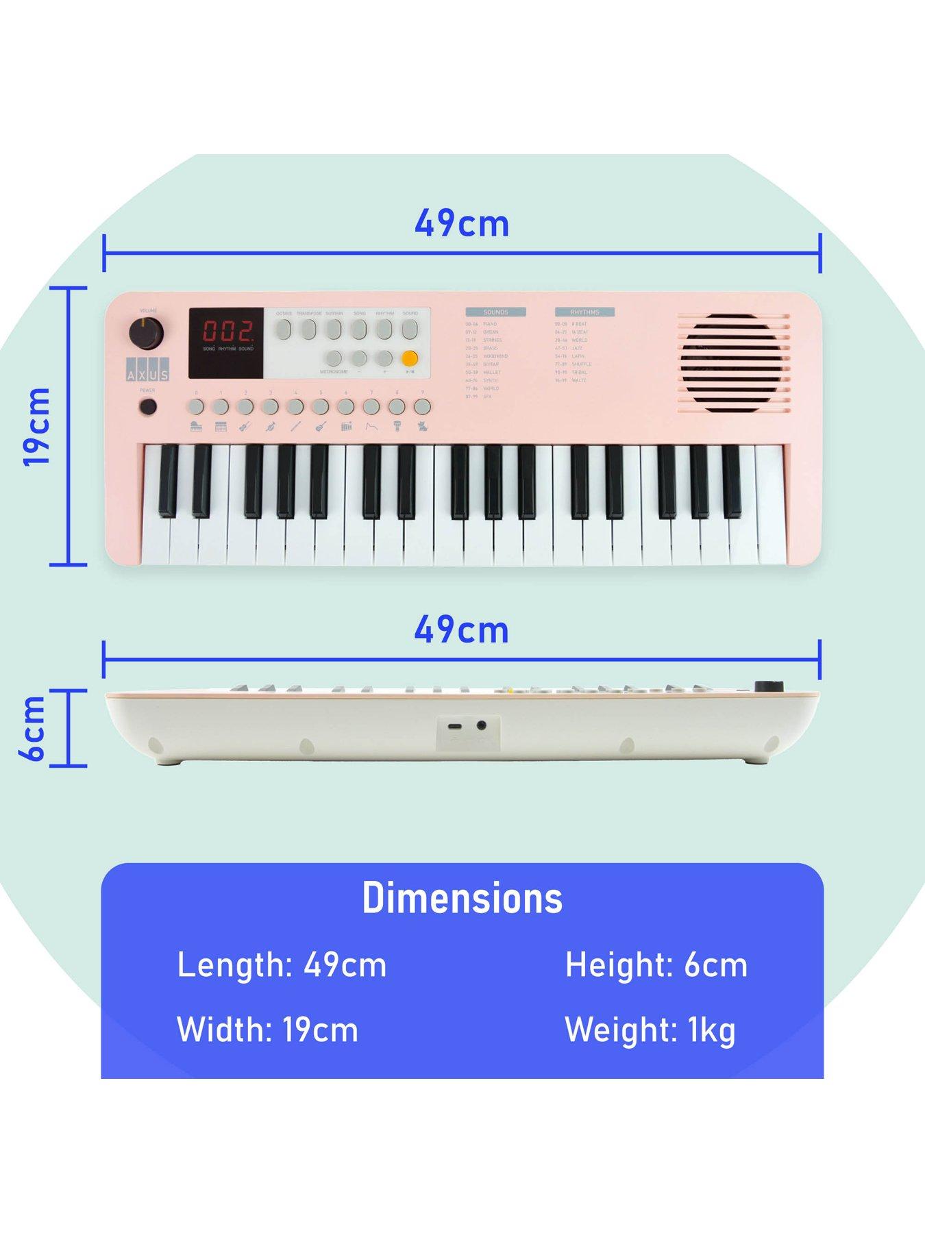  image of axus-37-note-mini-keyboard-for-beginners-pink