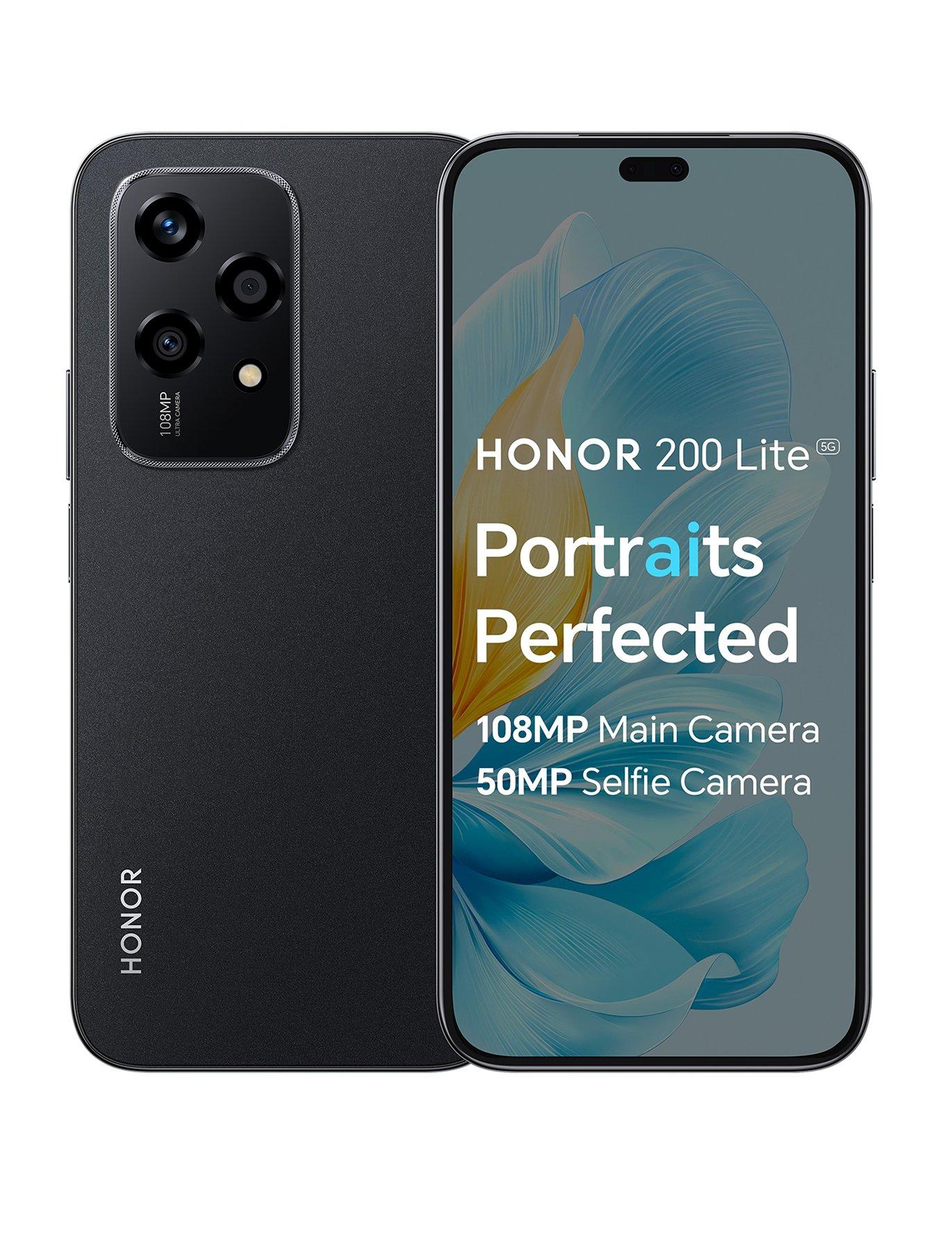 front image of honor-200-lite-midnight-black