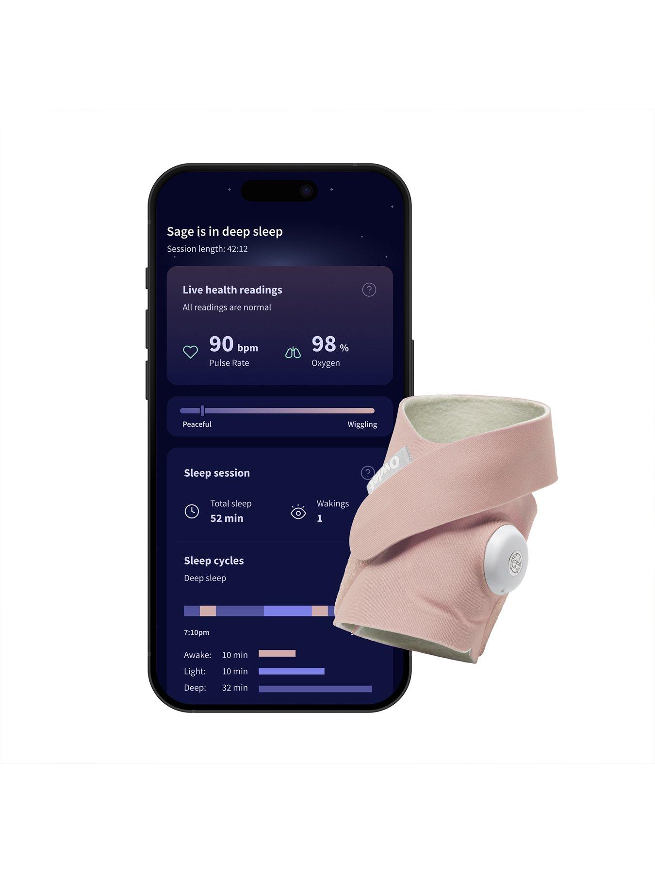 Image 1 of 6 of Owlet Dream Sock- Dusty Rose