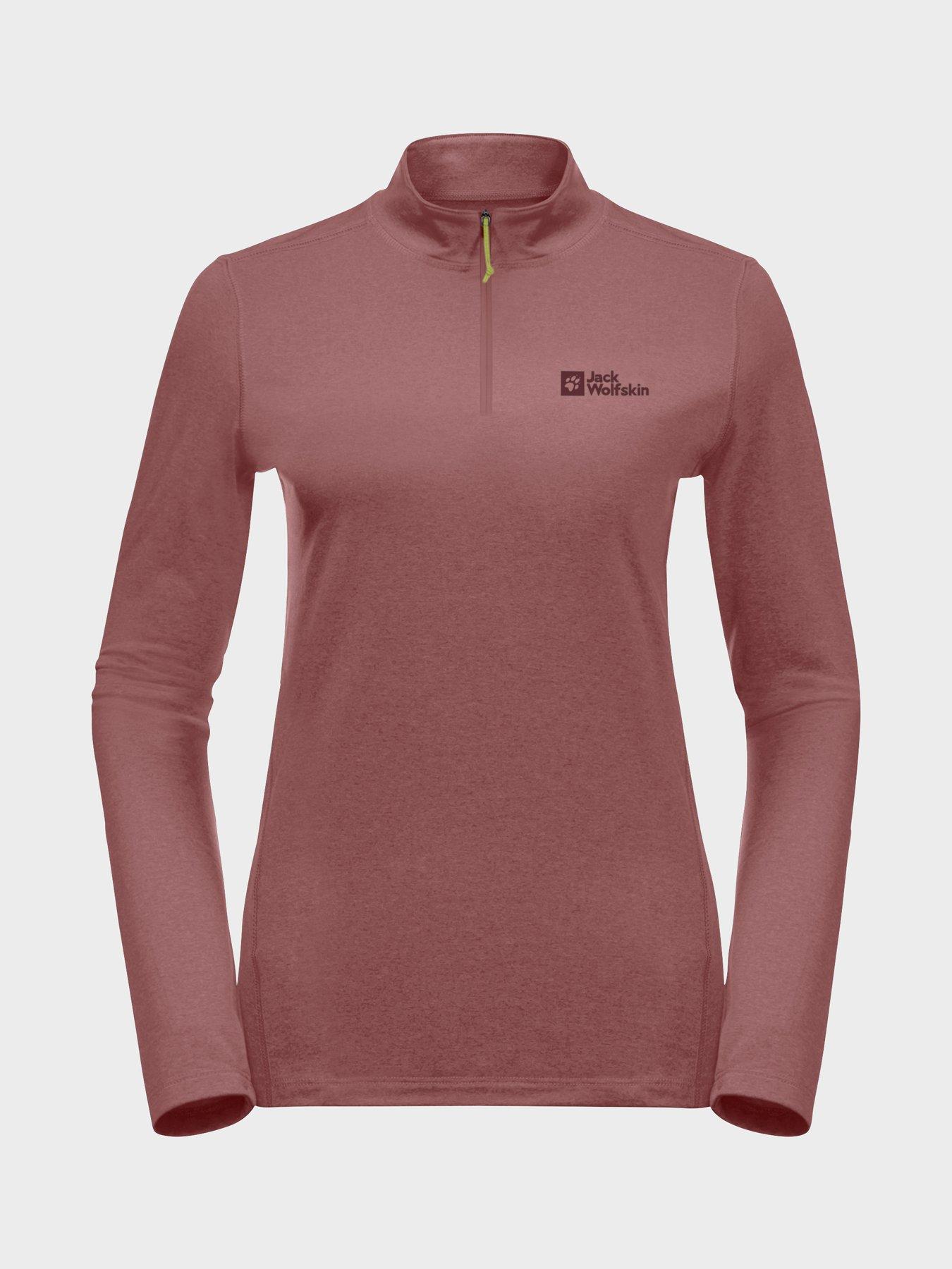 undefined Womens Sky Thermal Half Zip - Burgandy