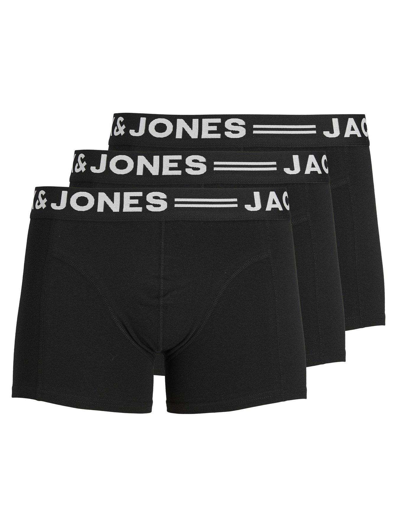 undefined Jack  &  Jones 3-Pack Logo Waistband Trunks - Black