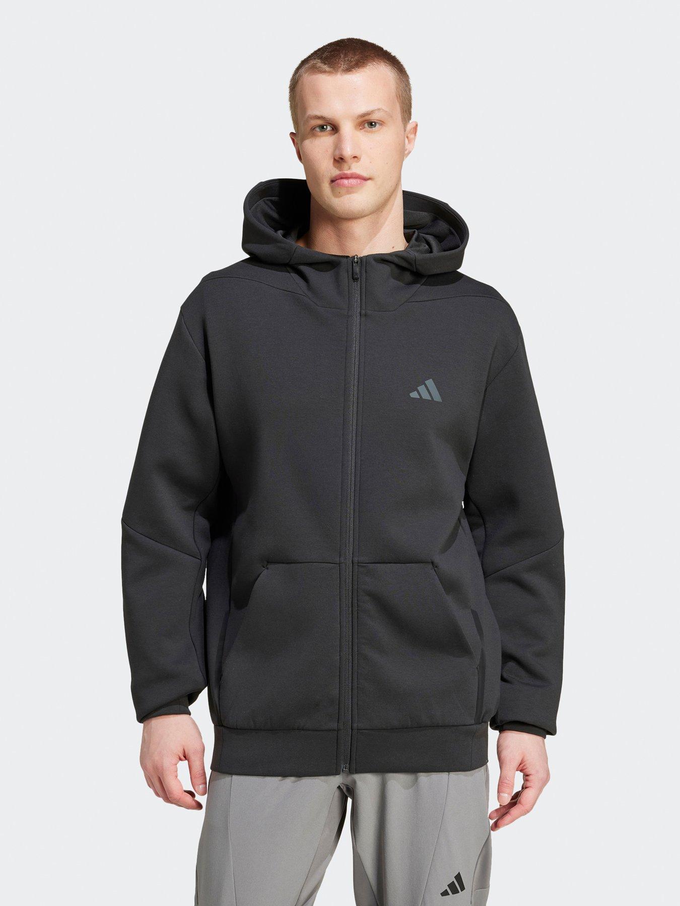 undefined Men's Designed For Training Full Zip Hoodie - Black