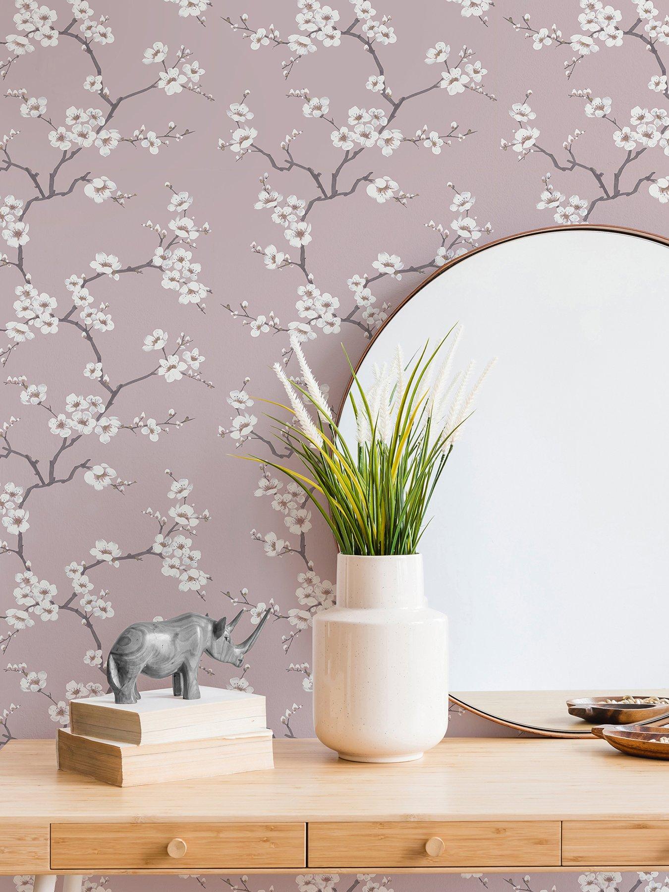 Image 1 of 3 of Fresco Apple Blossom Pink Wallpaper&nbsp;