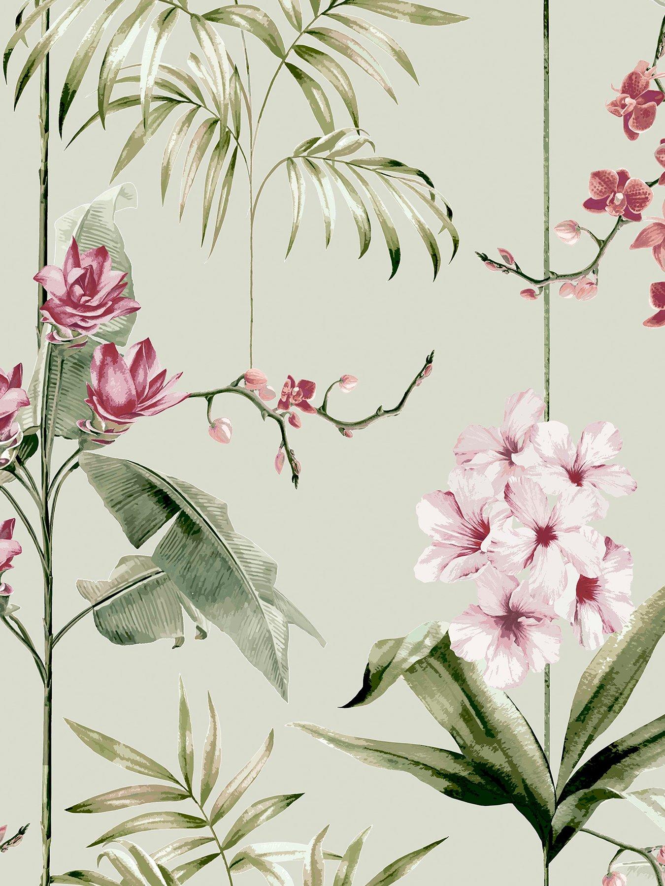  image of fresco-babylon-sage-wallpaper