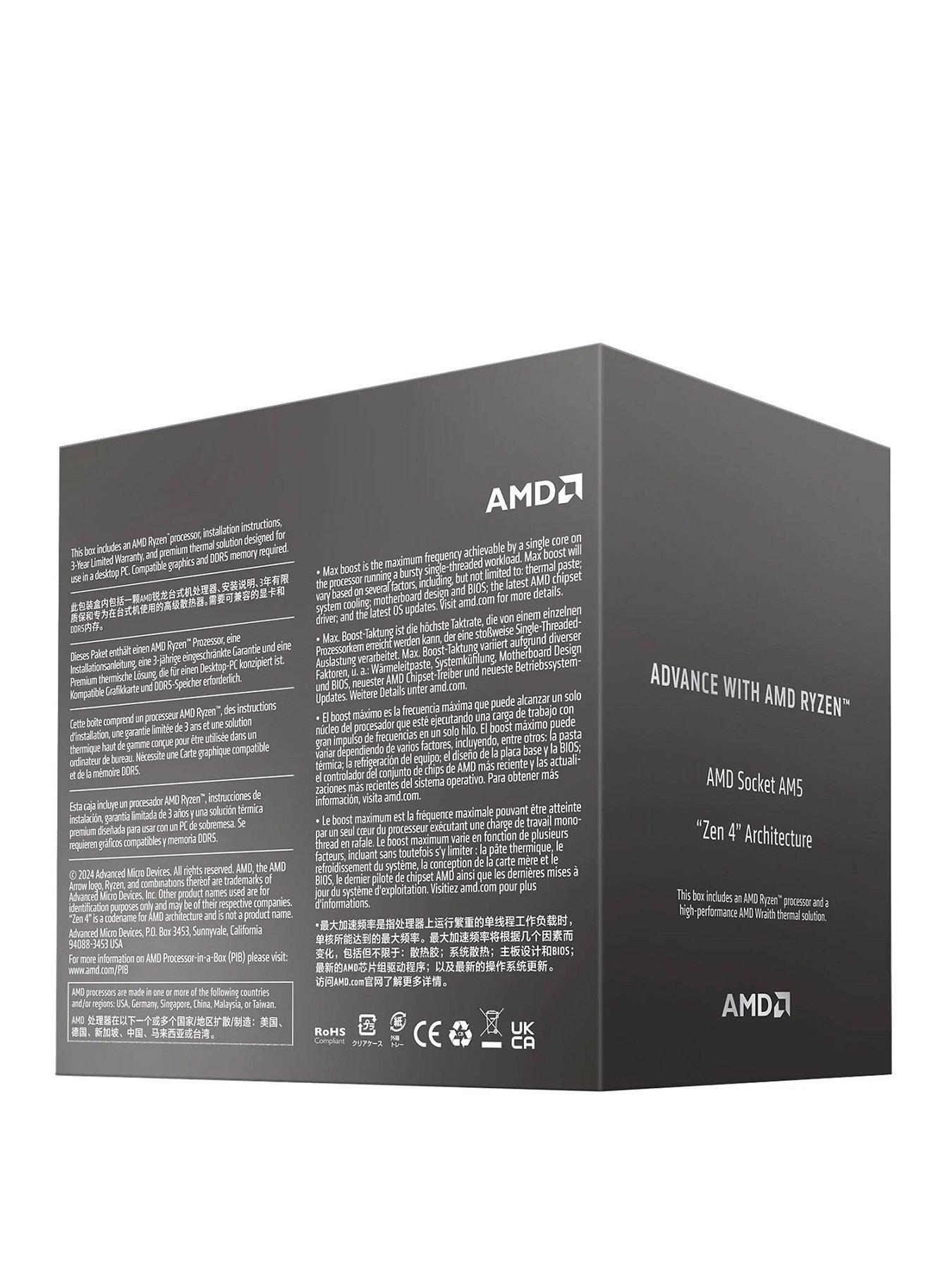  image of amd-ryzen-5-8400f-am5-ret-wraith-stealth