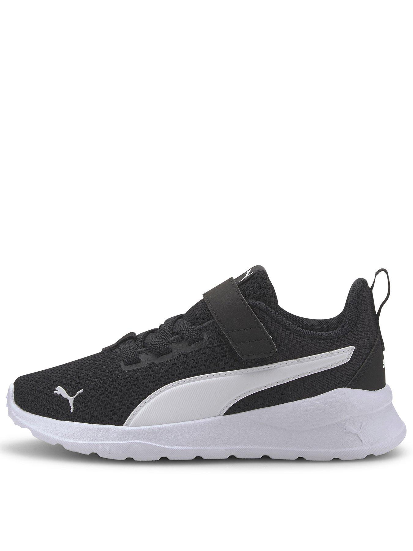 undefined Kid's Unisex Anzarun Lite Velcro Trainers - Black/white