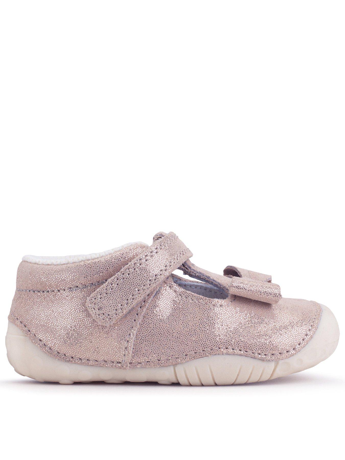 undefined Wiggle Baby T-bar Bow Pre Walker Metallic Shoe