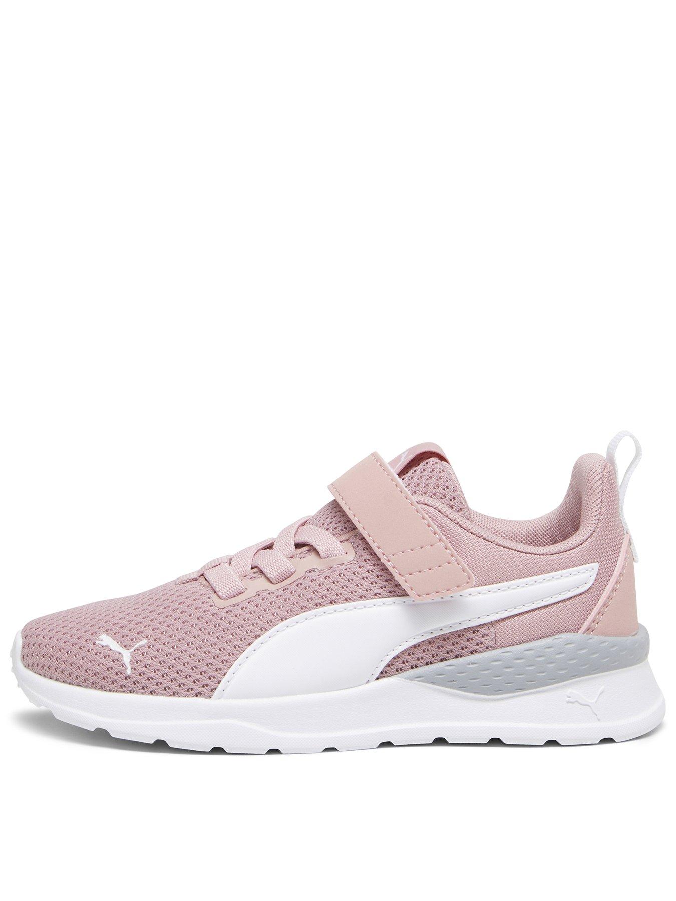  image of puma-kids-girls-anzarun-lite-velcro-trainers-peach-smoothie