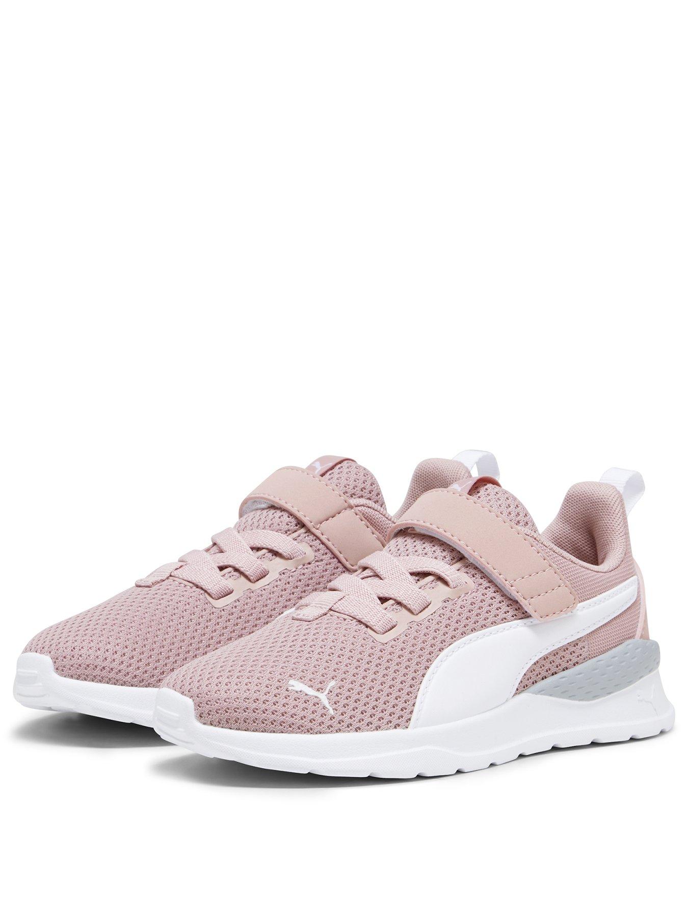  image of puma-kids-girls-anzarun-lite-velcro-trainers-peach-smoothie