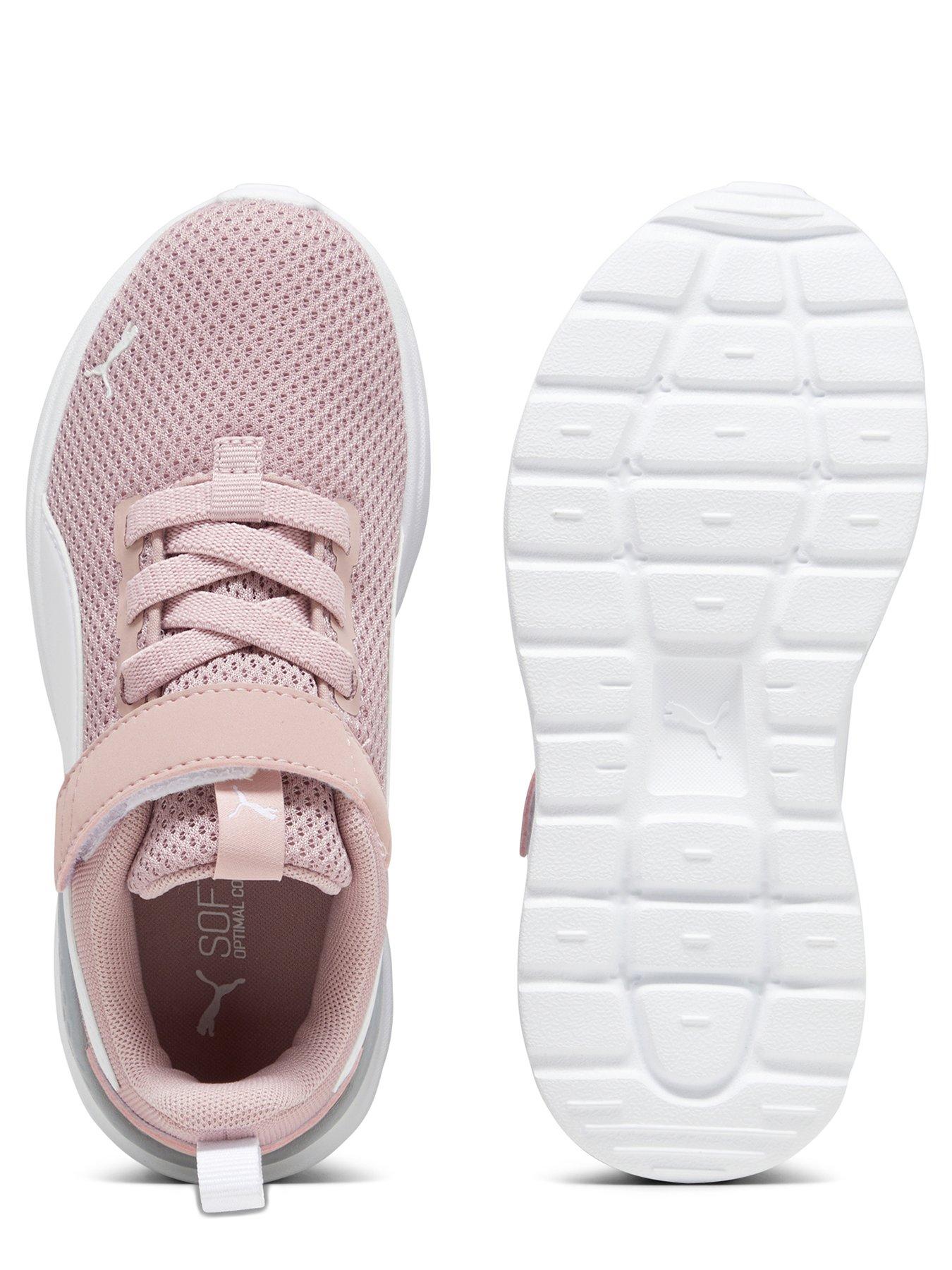  image of puma-kids-girls-anzarun-lite-velcro-trainers-peach-smoothie
