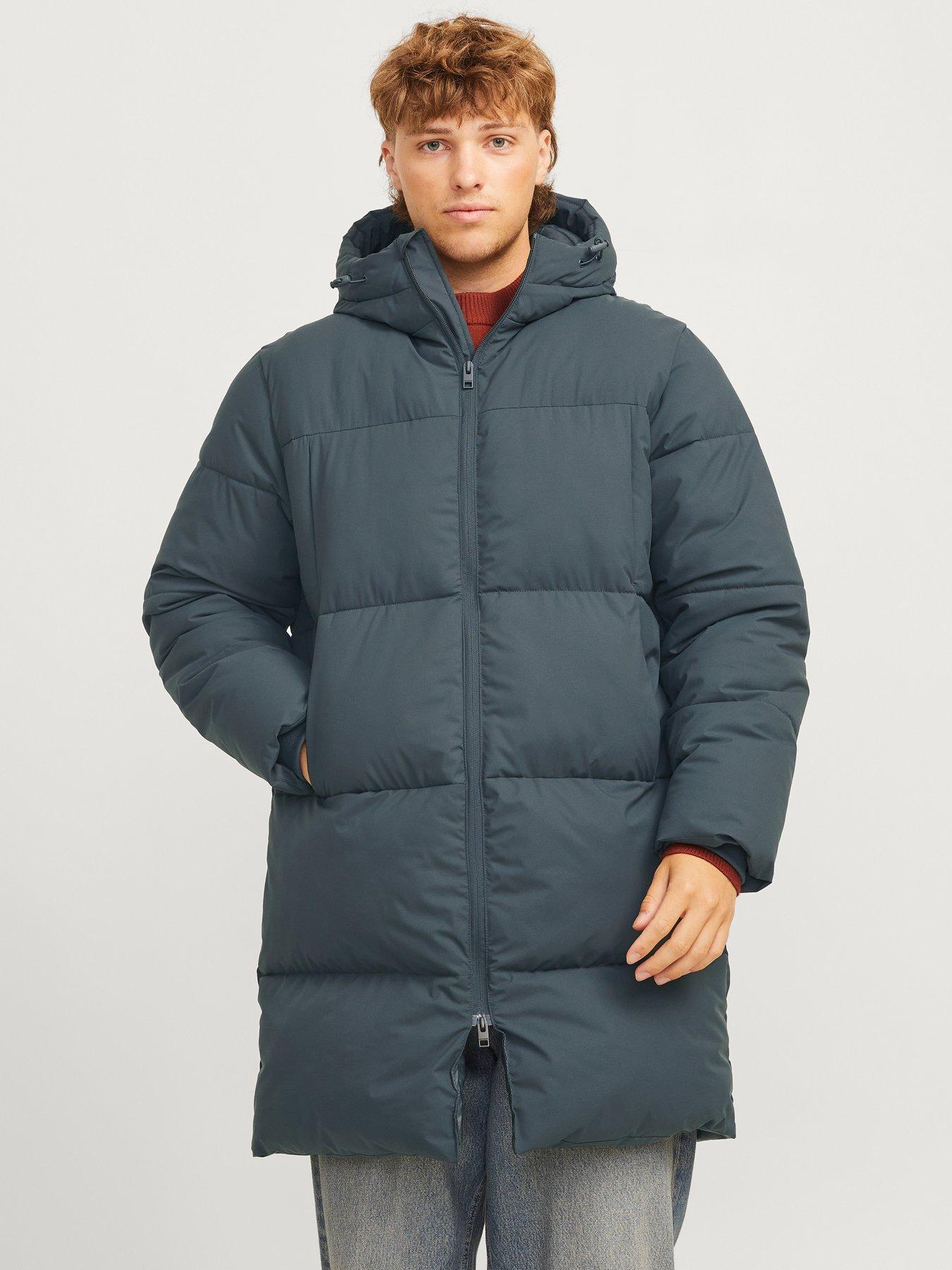 undefined Longline Hooded Padded Coat - Dark Green