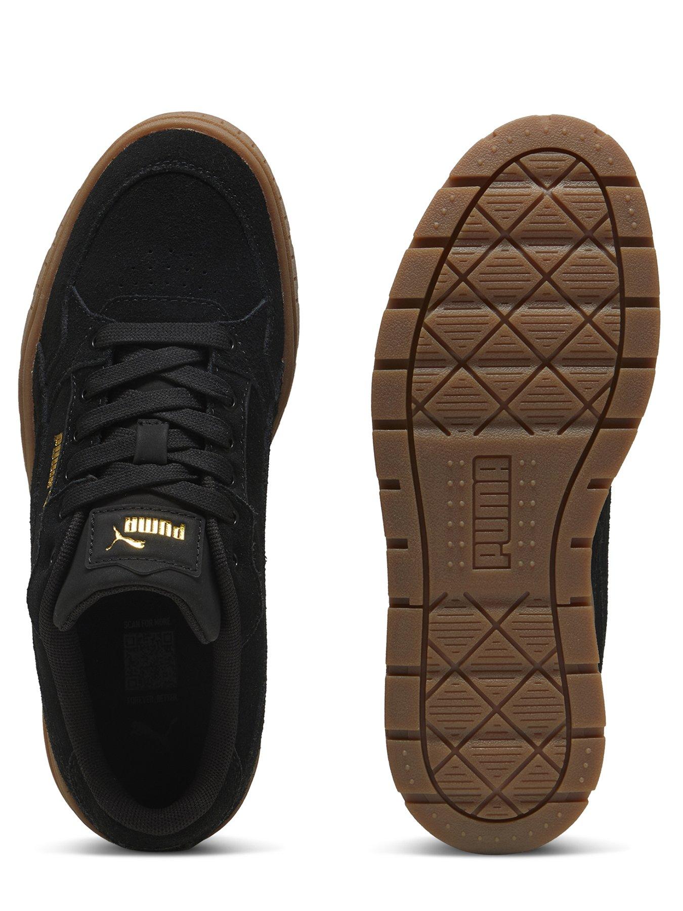 Image 4 of 7 of Puma Womens Karmen 2.0 Idol Suede Trainers - Black