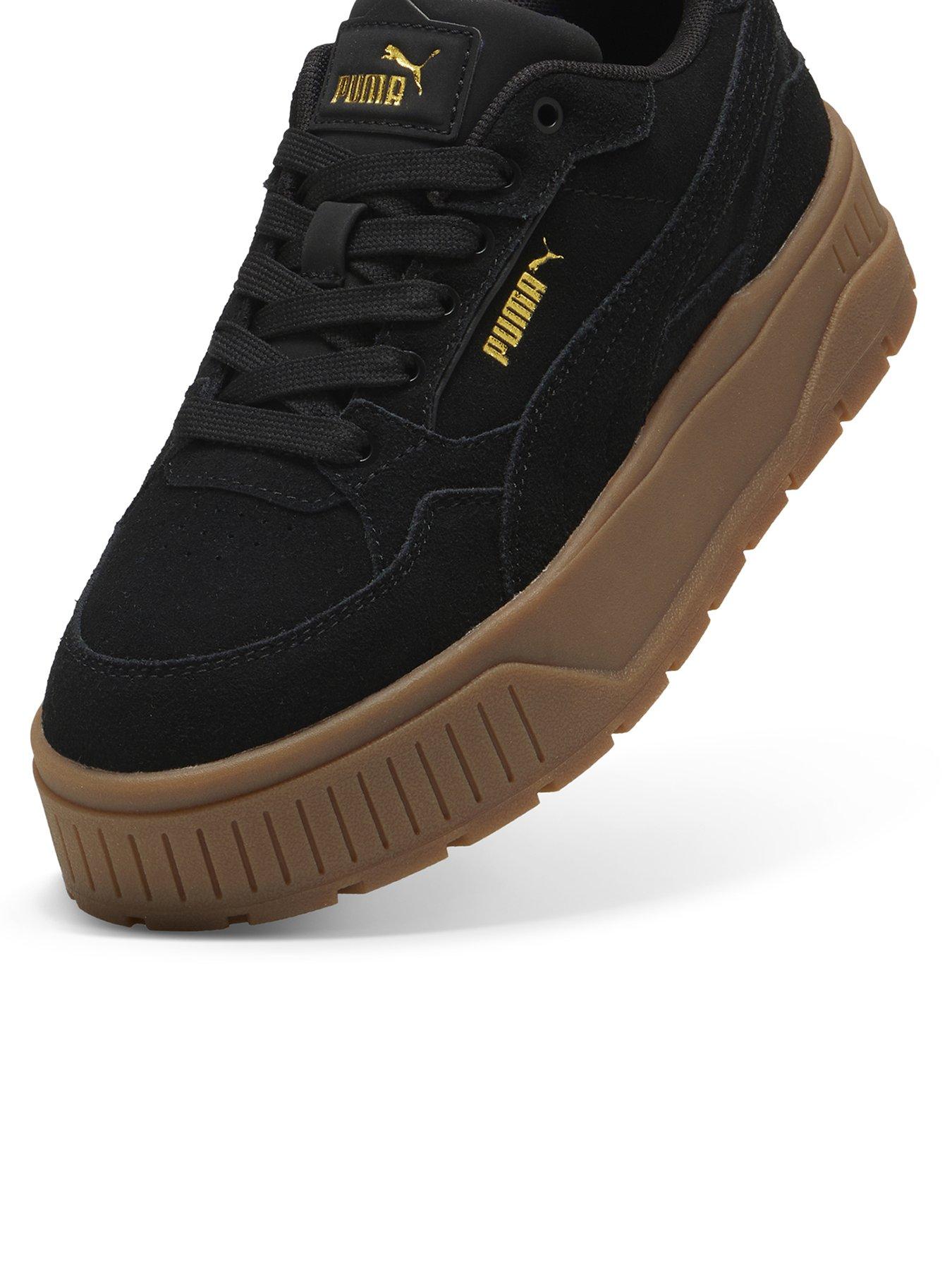 Image 5 of 7 of Puma Womens Karmen 2.0 Idol Suede Trainers - Black