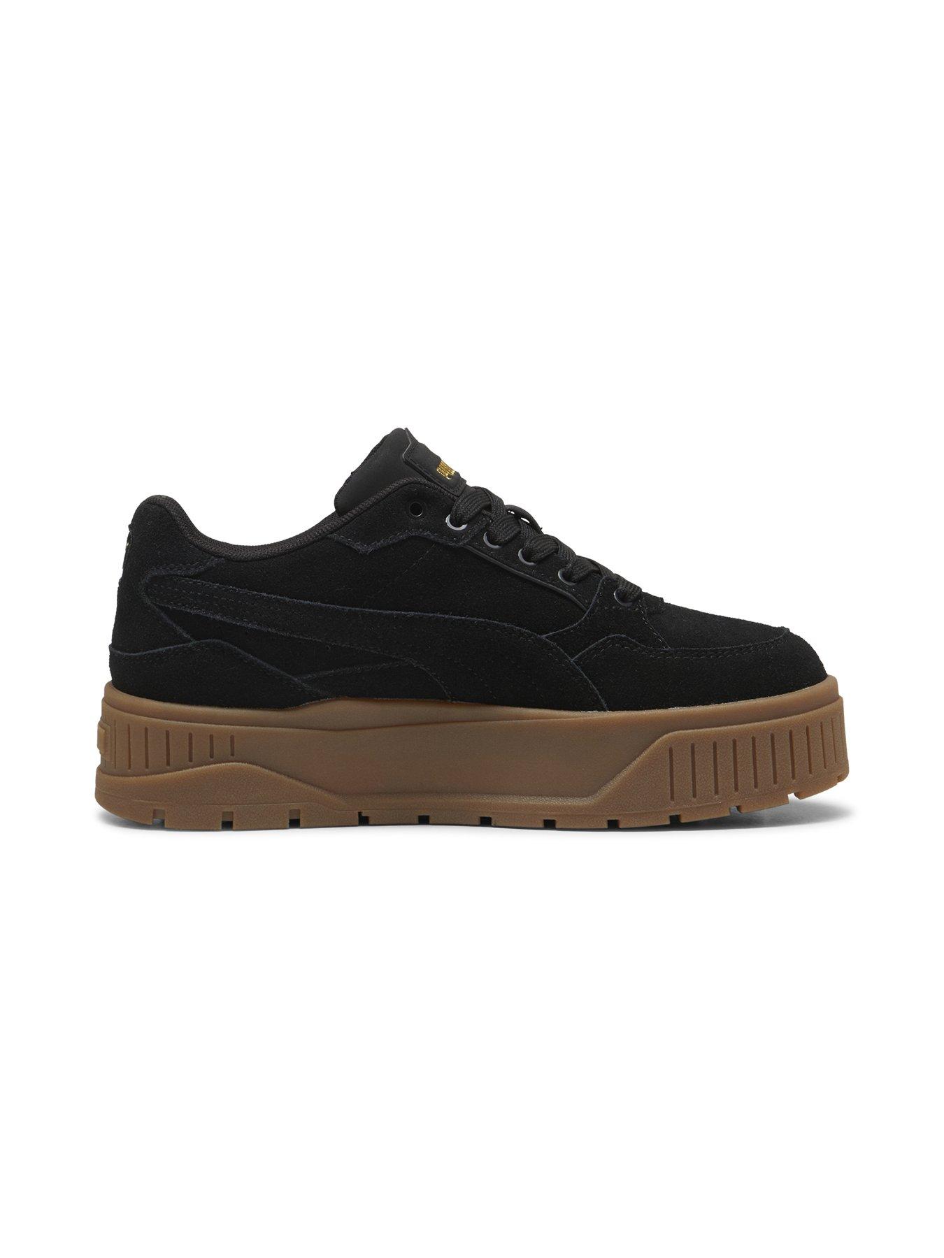 Image 6 of 7 of Puma Womens Karmen 2.0 Idol Suede Trainers - Black