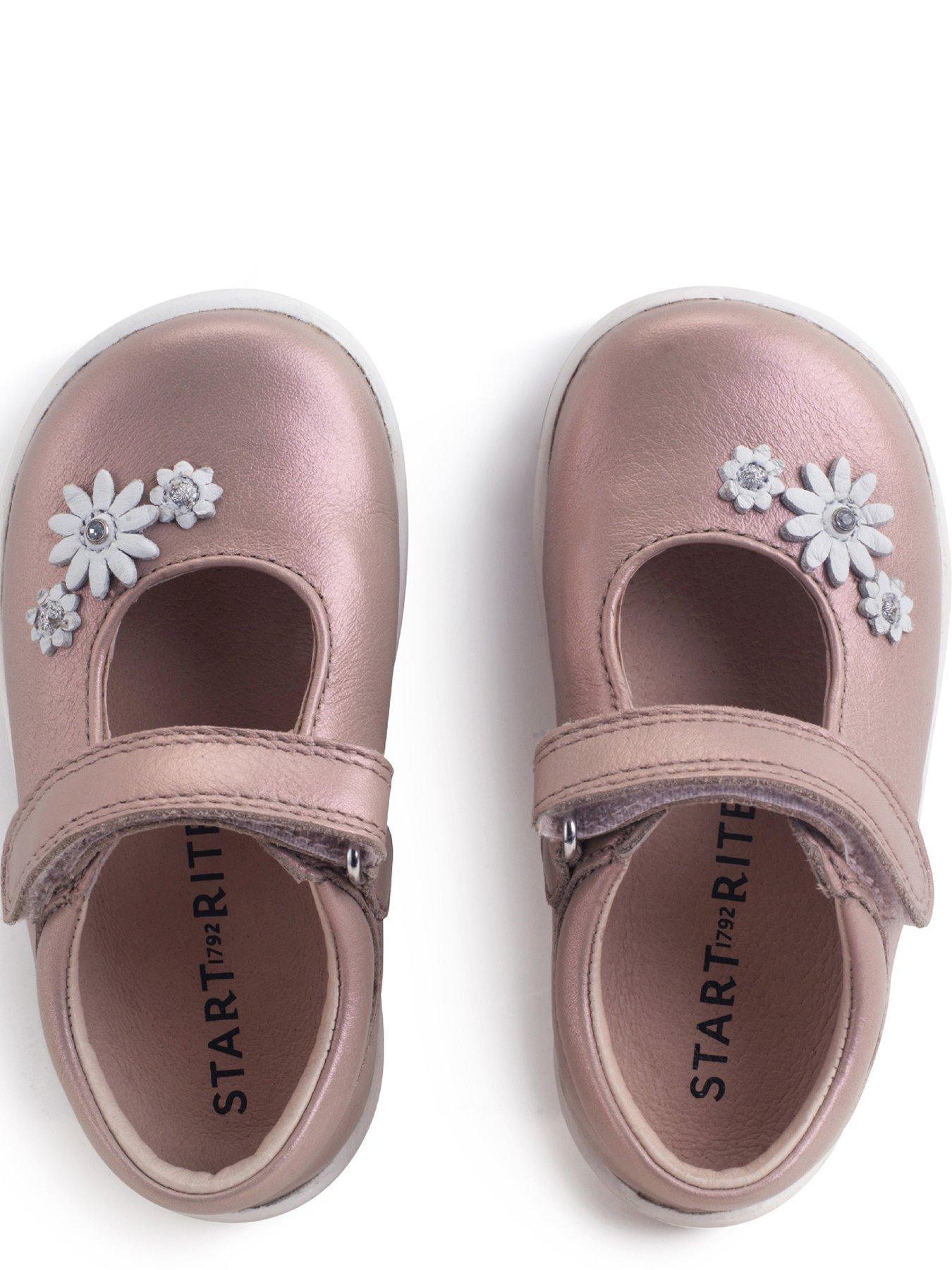  image of start-rite-fairy-tale-flower-leather-pearlised-mary-jane-first-steps-shoe
