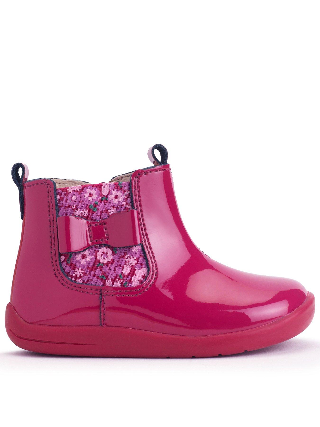 start-rite-wonderland-toddler-patent-floral-bow-chelsea-boot