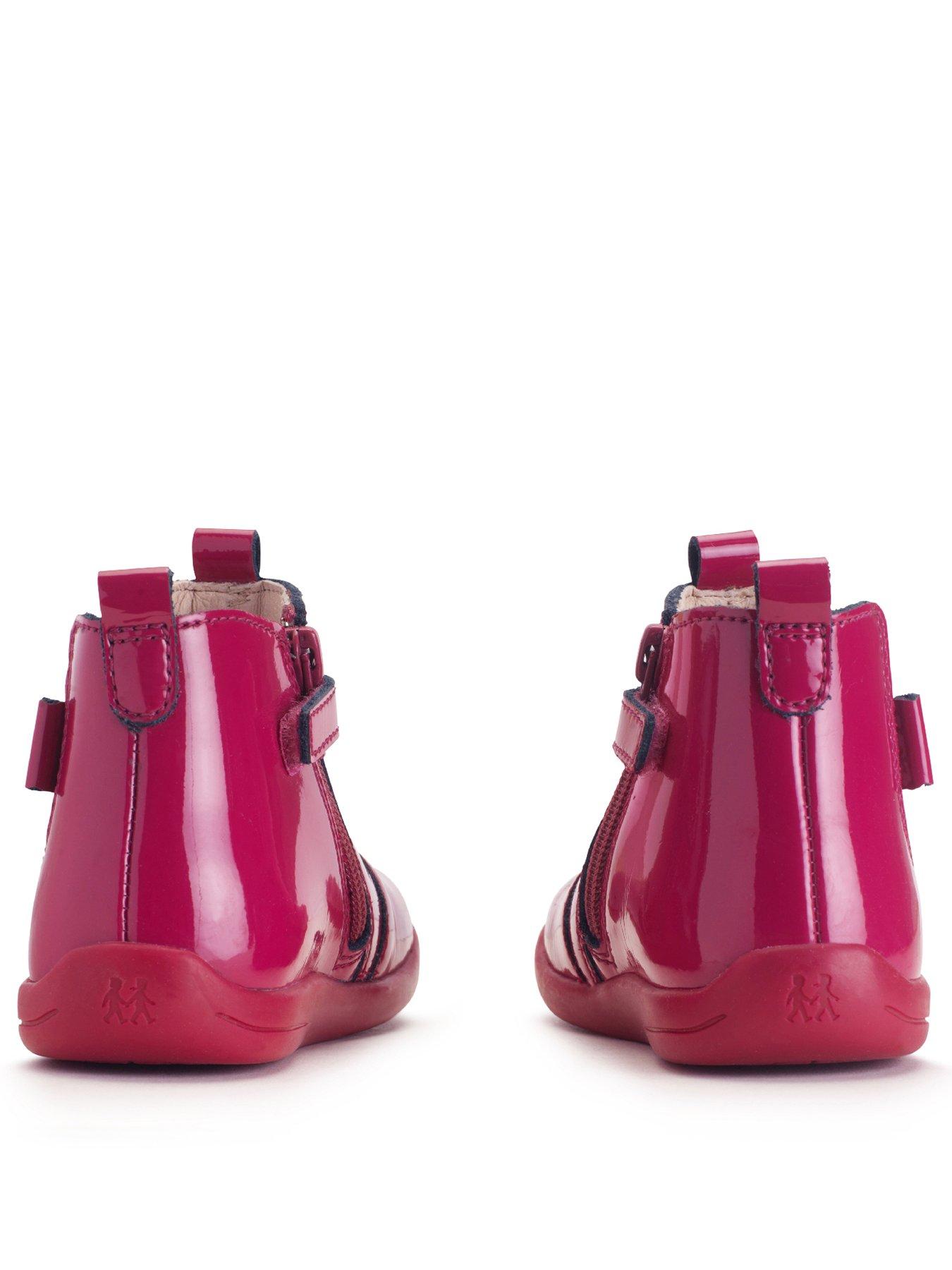  image of start-rite-wonderland-toddler-patent-floral-bow-chelsea-boot