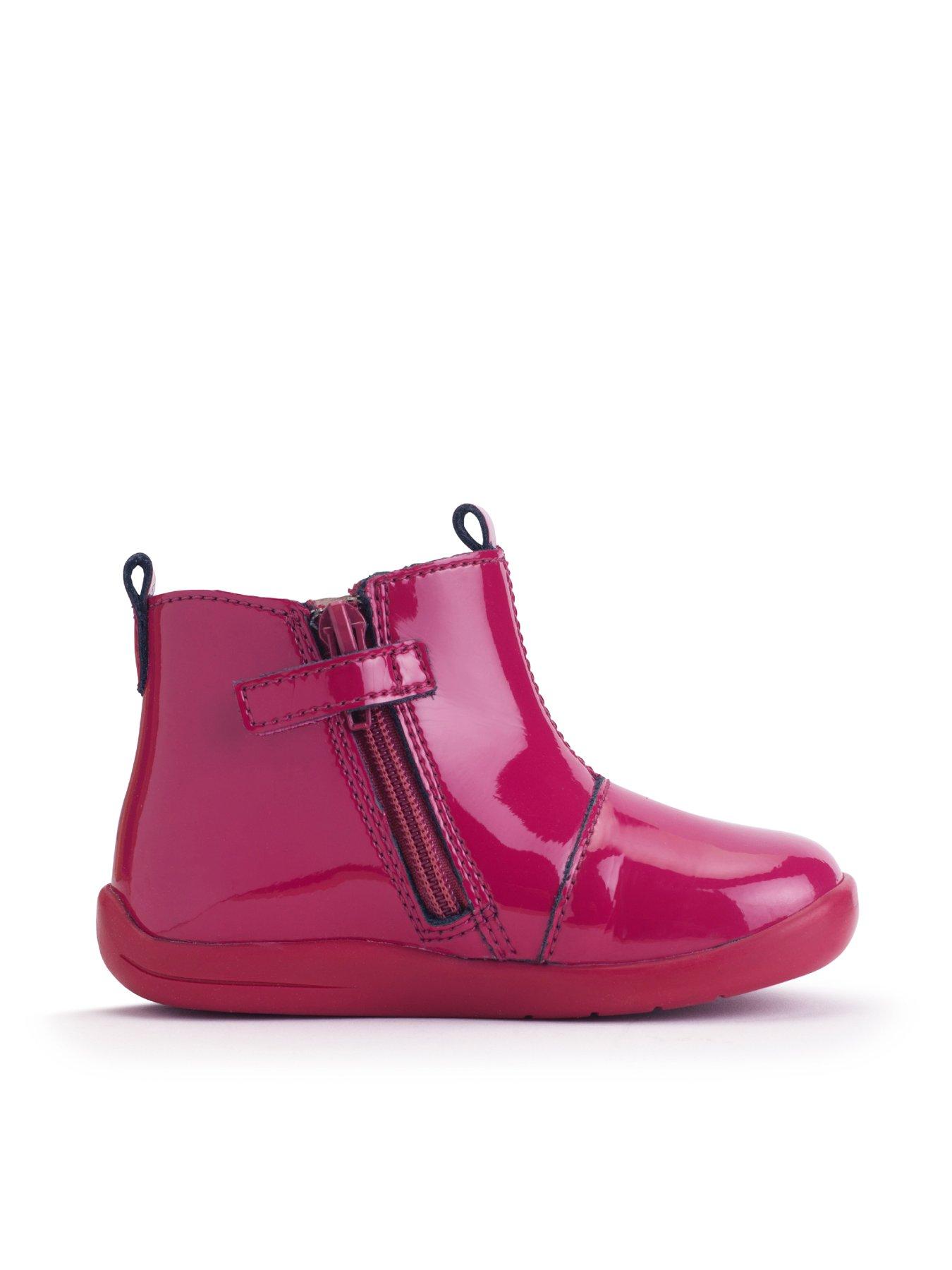 image of start-rite-wonderland-toddler-patent-floral-bow-chelsea-boot