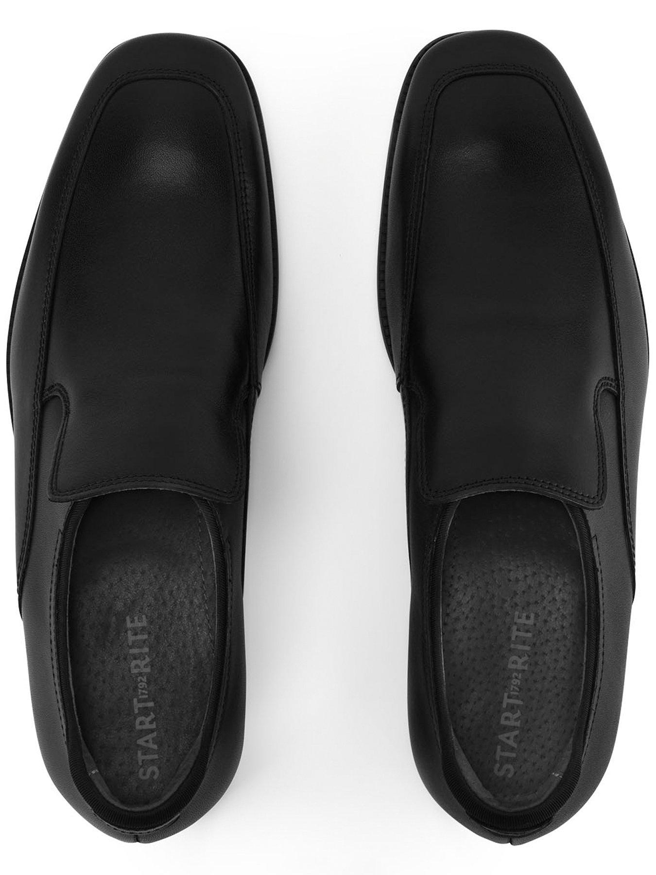  image of start-rite-college-senior-black-leather-slip-on-school-shoe
