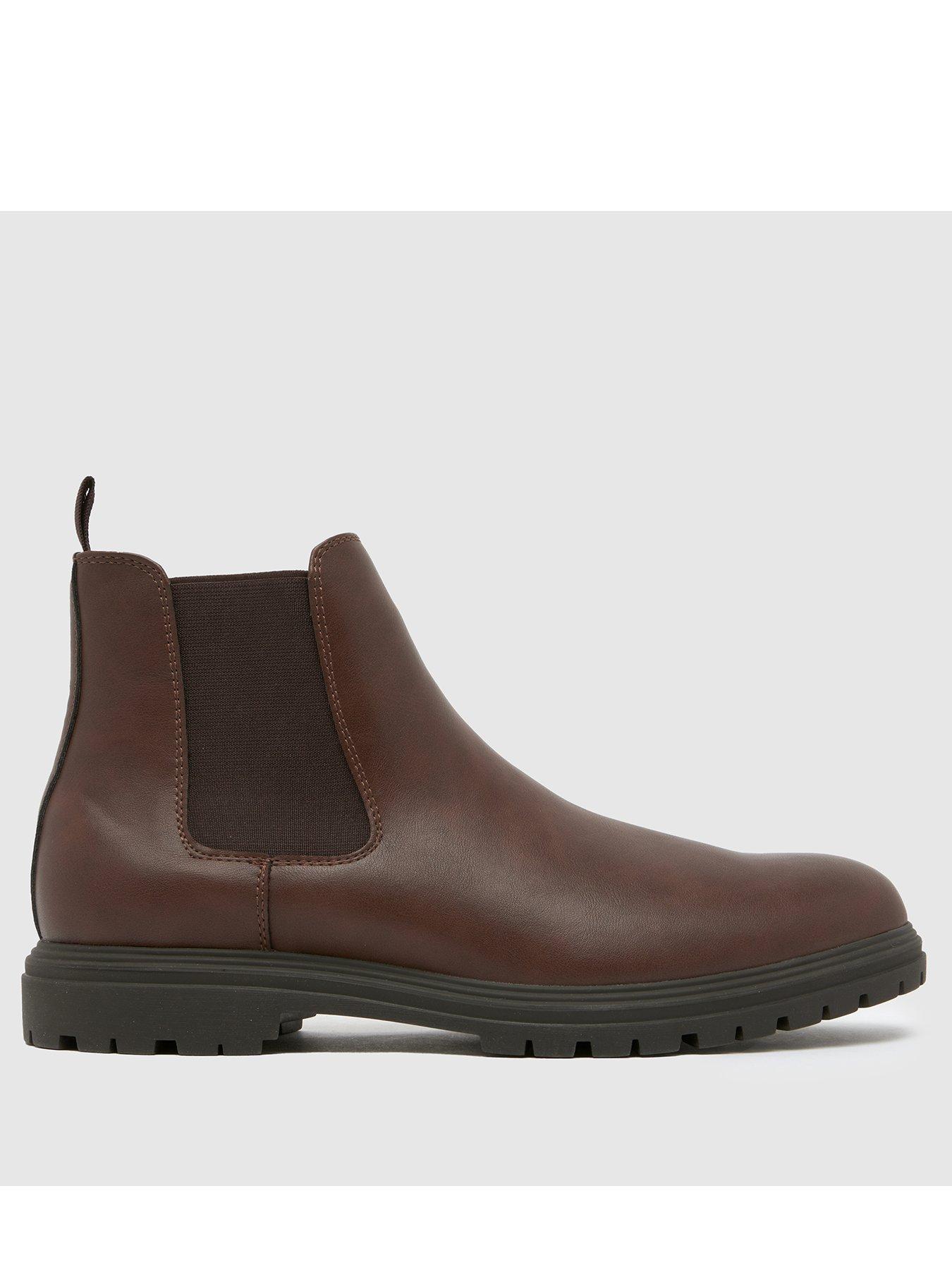  image of schuh-dalton-chunky-chelsea-boot-brown