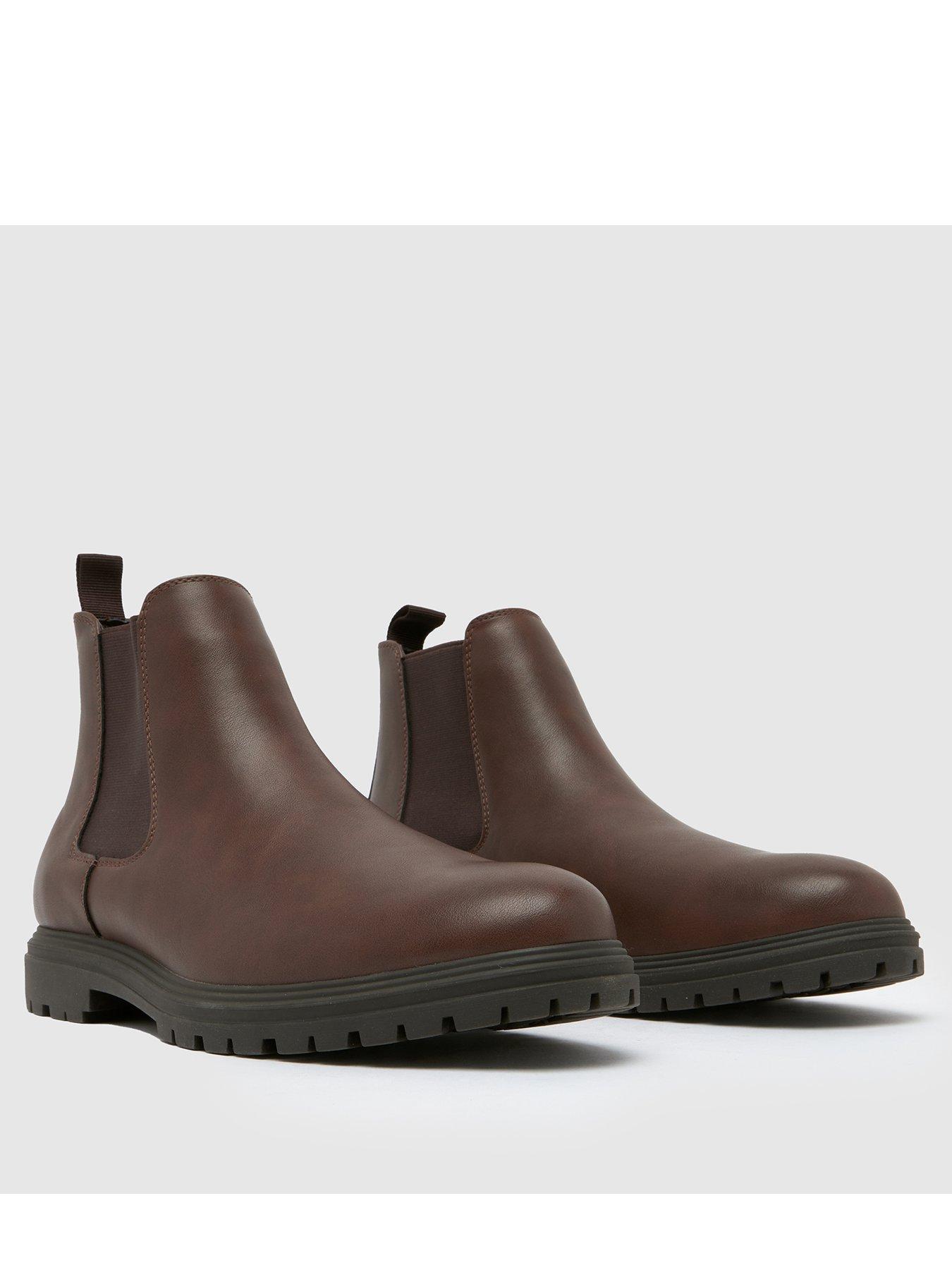  image of schuh-dalton-chunky-chelsea-boot-brown