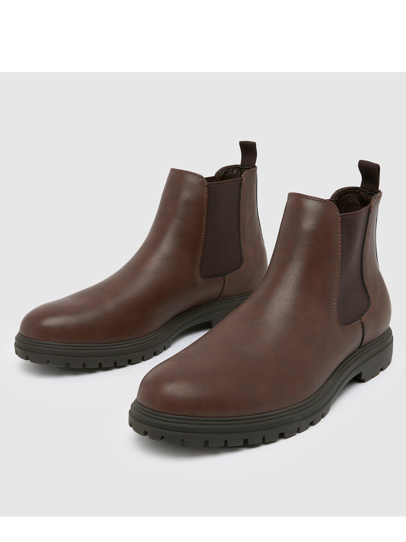  image of schuh-dalton-chunky-chelsea-boot-brown