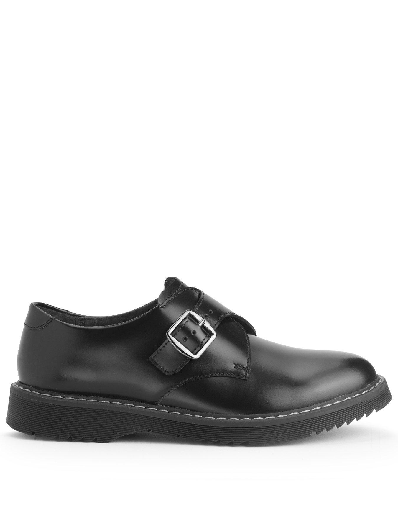 undefined Angry Angels Eclipse Hi Shine Leather School Shoe