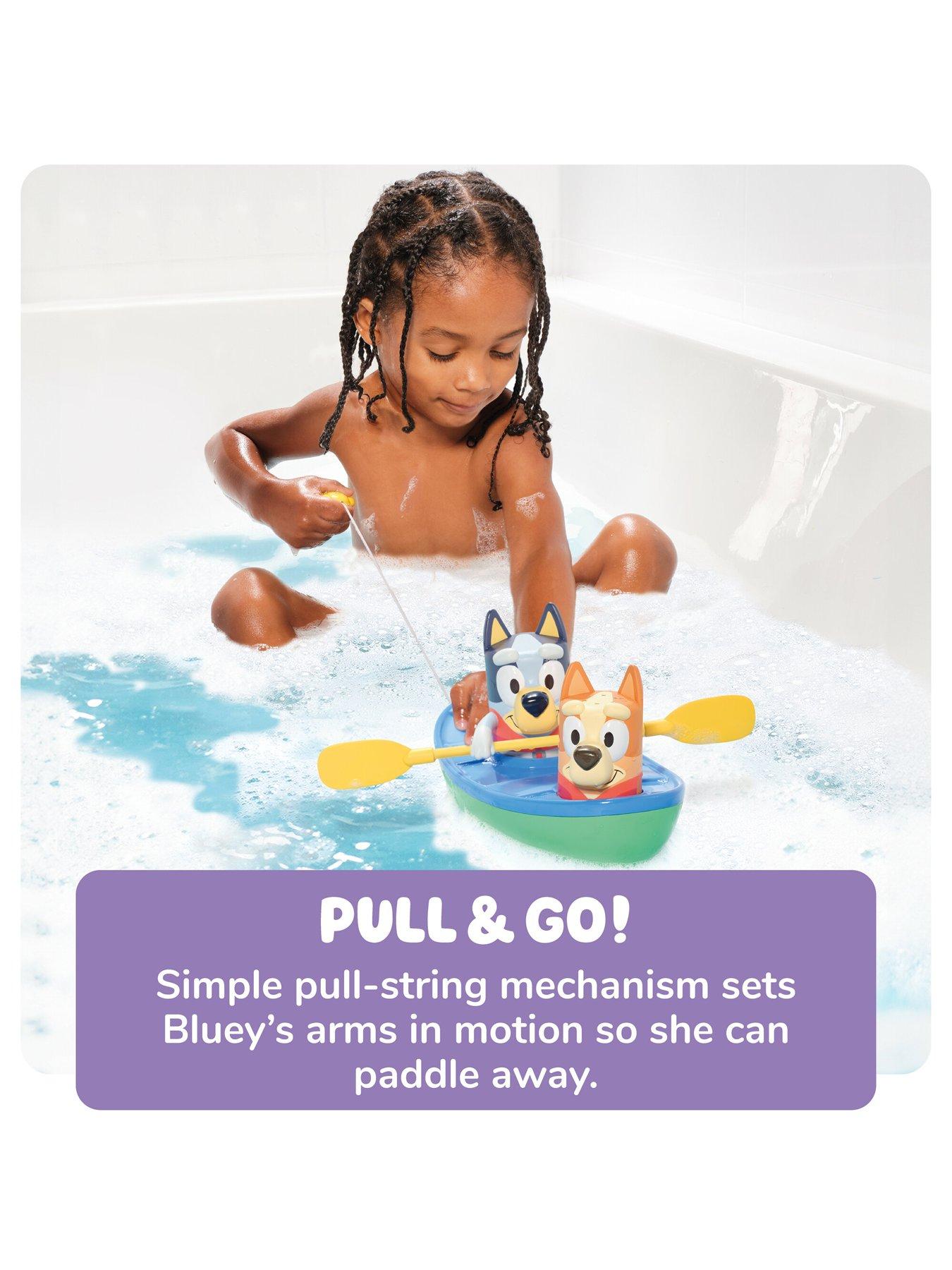 Image 2 of 8 of Bluey Pull &amp; Go Canoe Bath Toy with Bingo