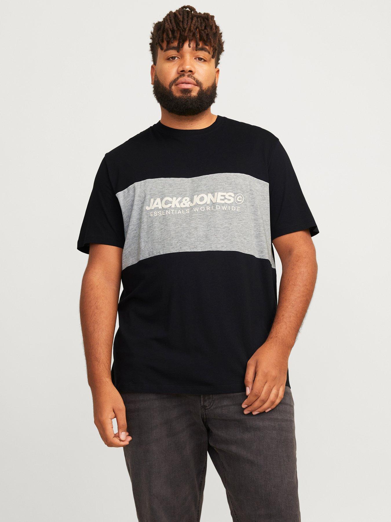jack-jones-plus-colourblock-logo-t-shirt-black