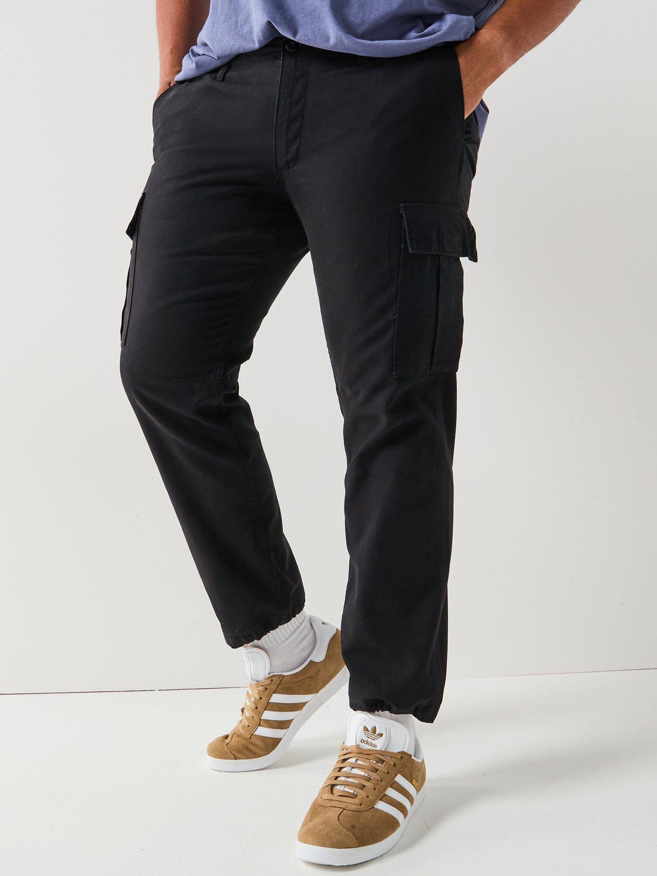 undefined Plus Kane Barkley Relaxed Fit Cargo Trousers - Black
