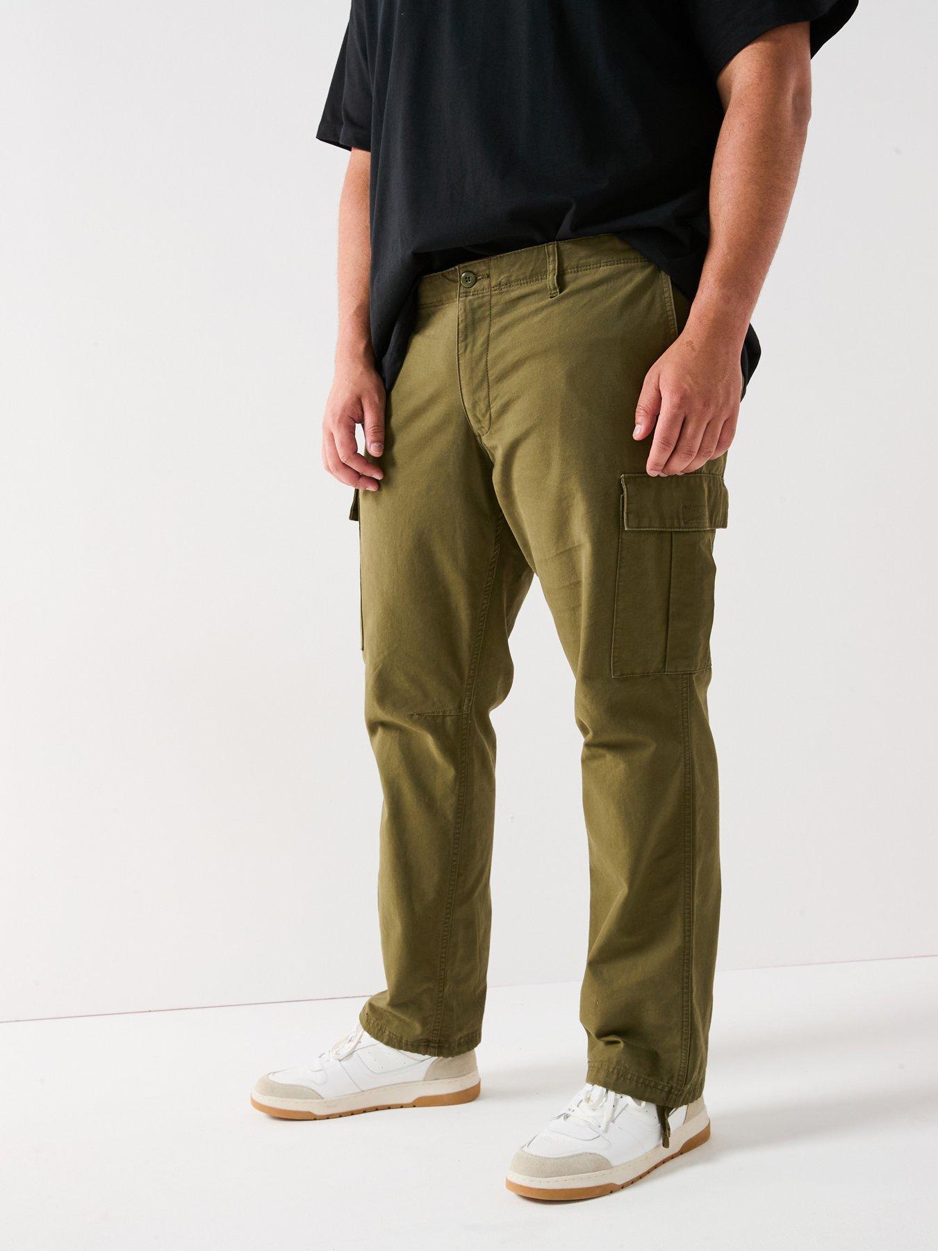 undefined Plus Kane Barkley Relaxed Fit Cargo Trousers - Green