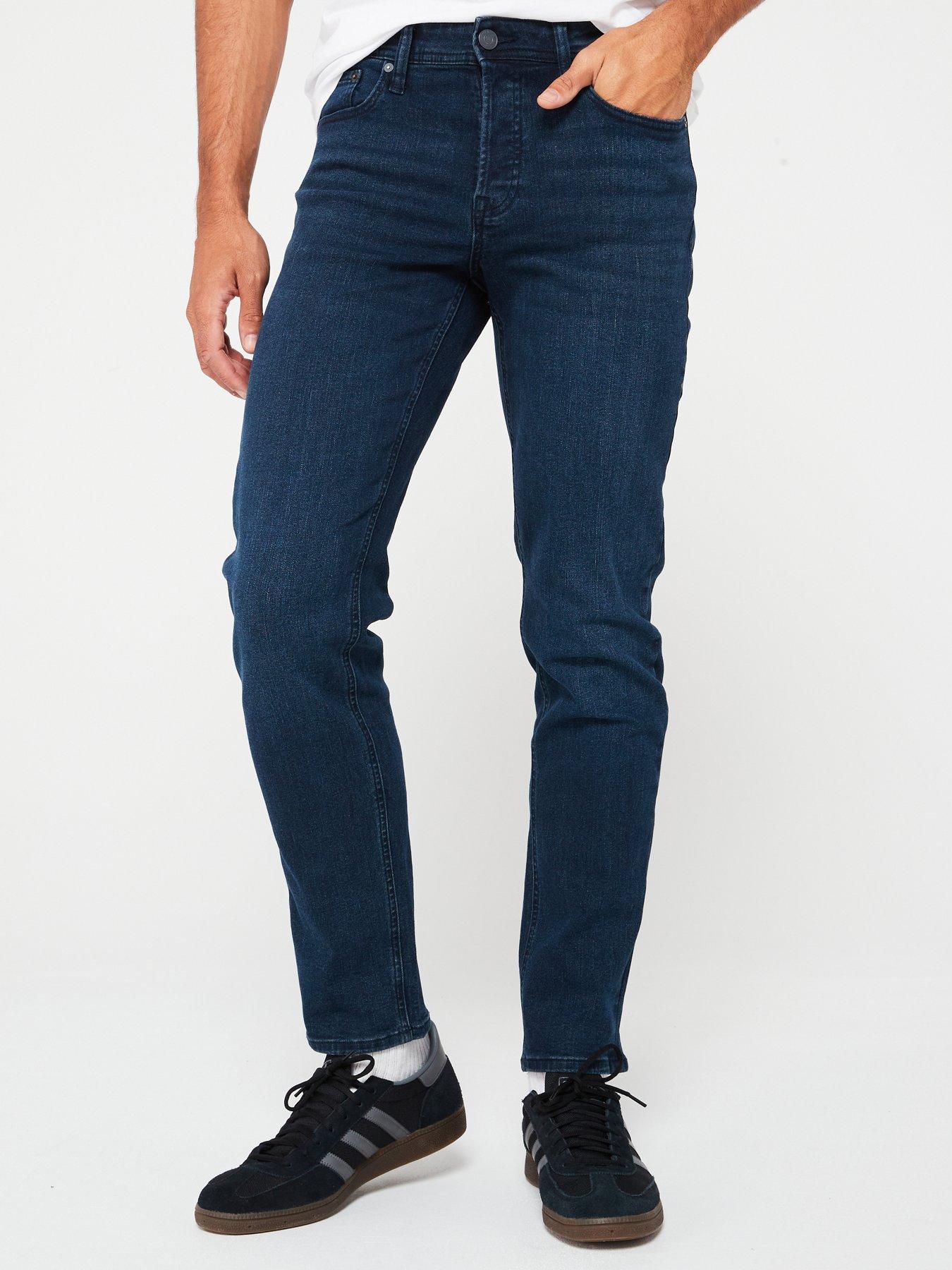 Jack & Jones Mike Regular Tapered Fit Jeans - Blue Denim