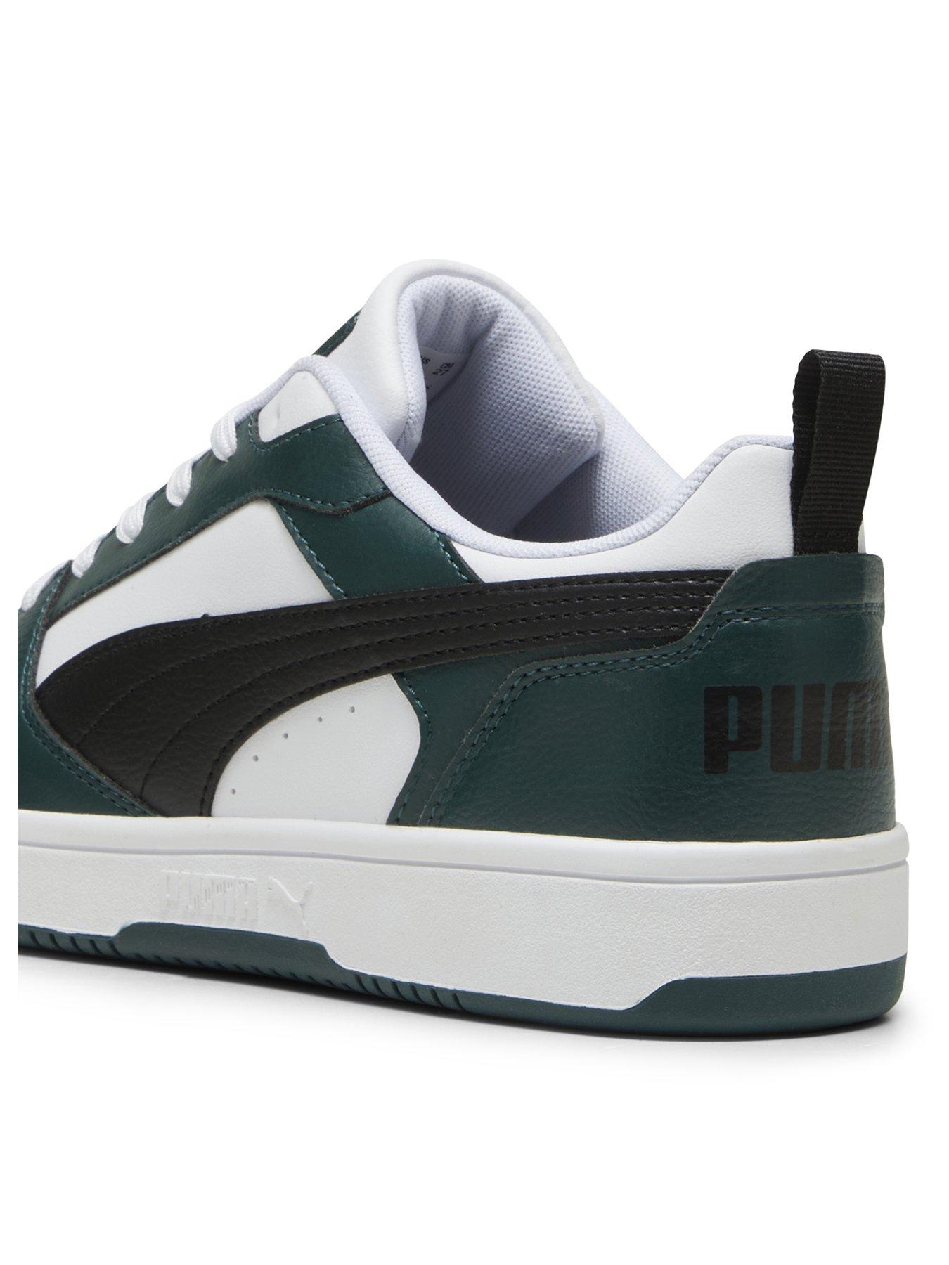  image of puma-mens-rebound-v6-low-trainers-whiteblack