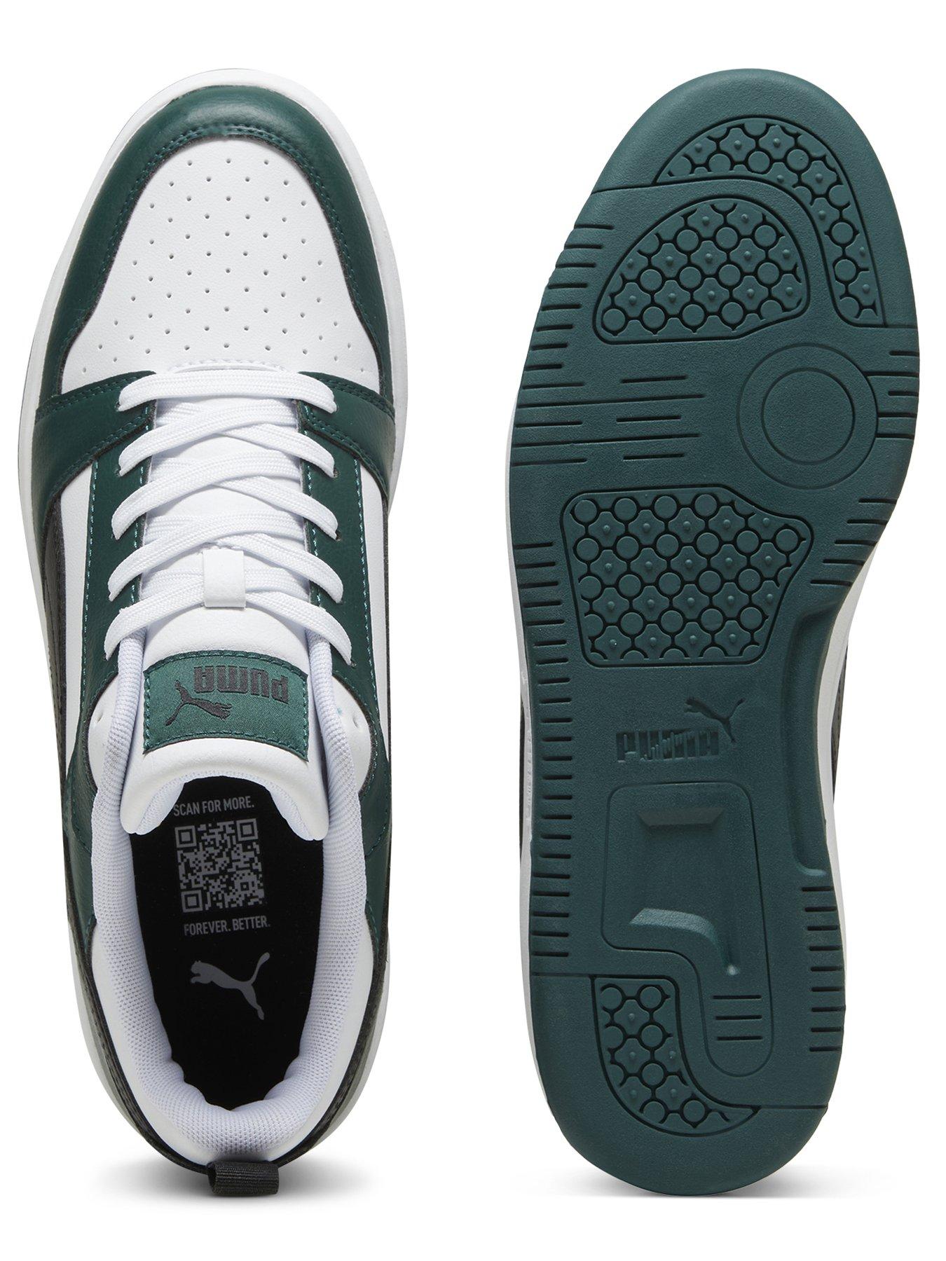  image of puma-mens-rebound-v6-low-trainers-whiteblack