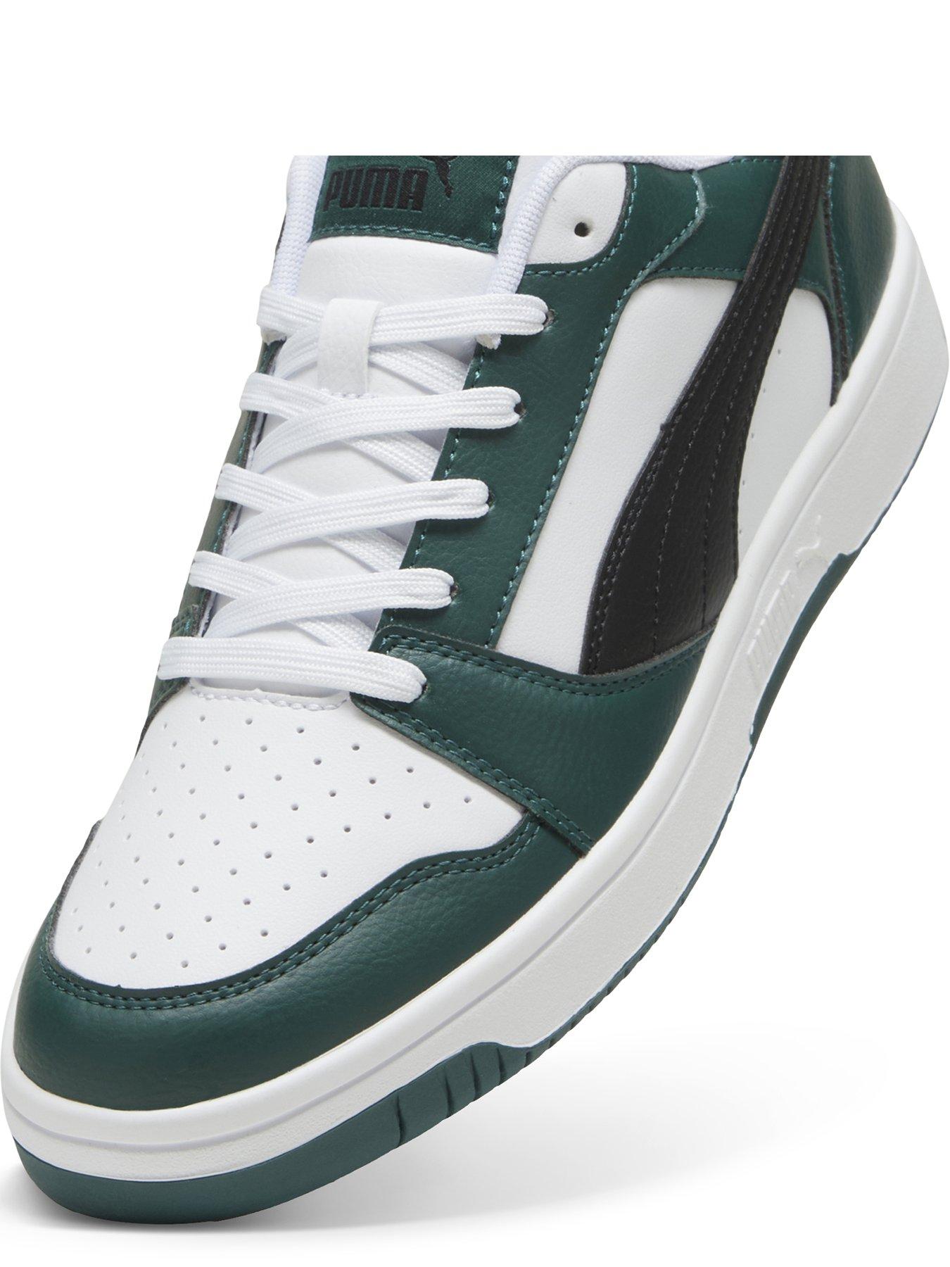  image of puma-mens-rebound-v6-low-trainers-whiteblack