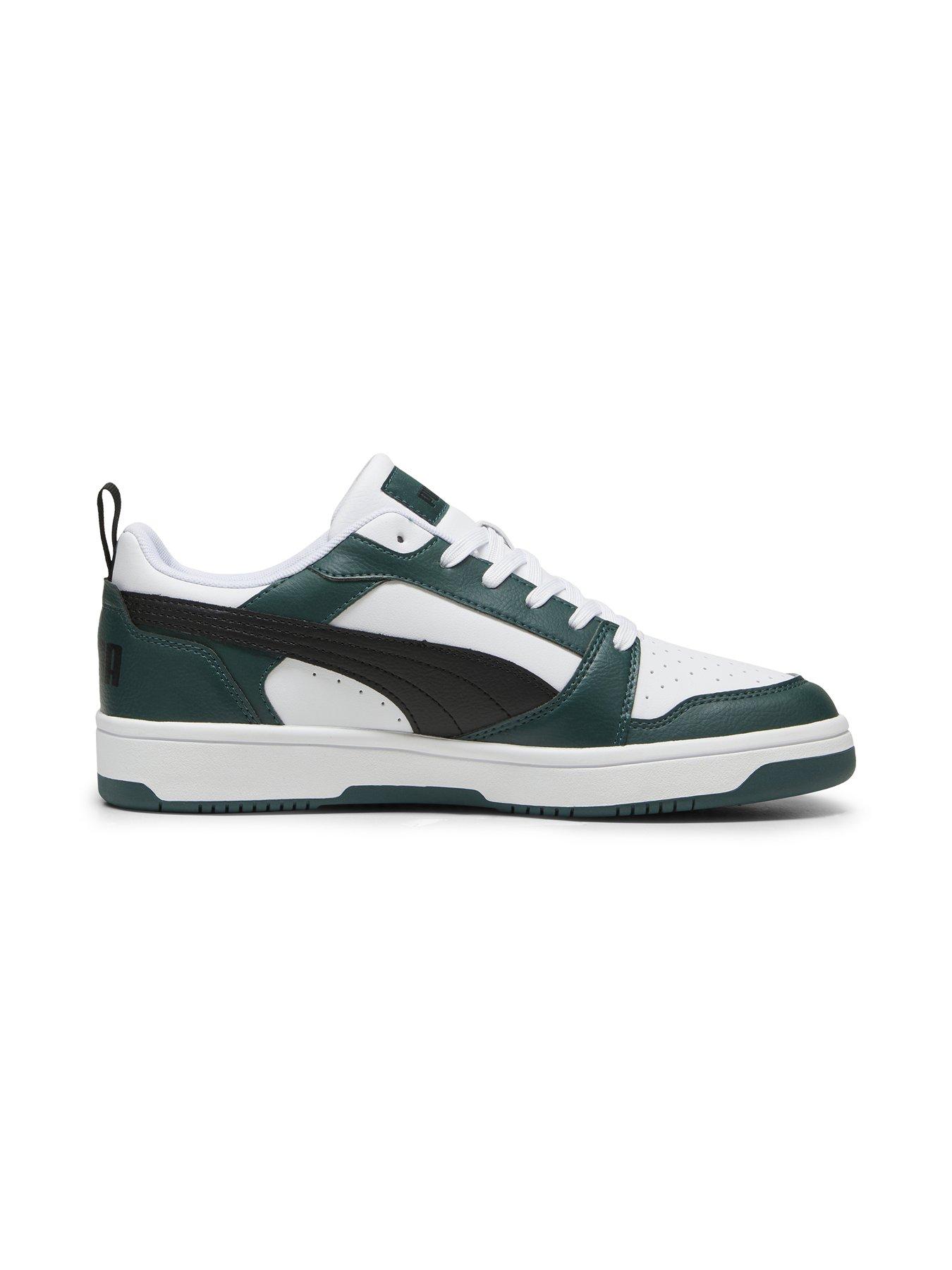  image of puma-mens-rebound-v6-low-trainers-whiteblack